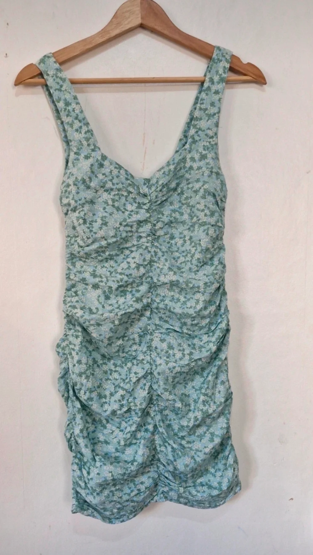 Ladies size xs zara ruched  front summery dress