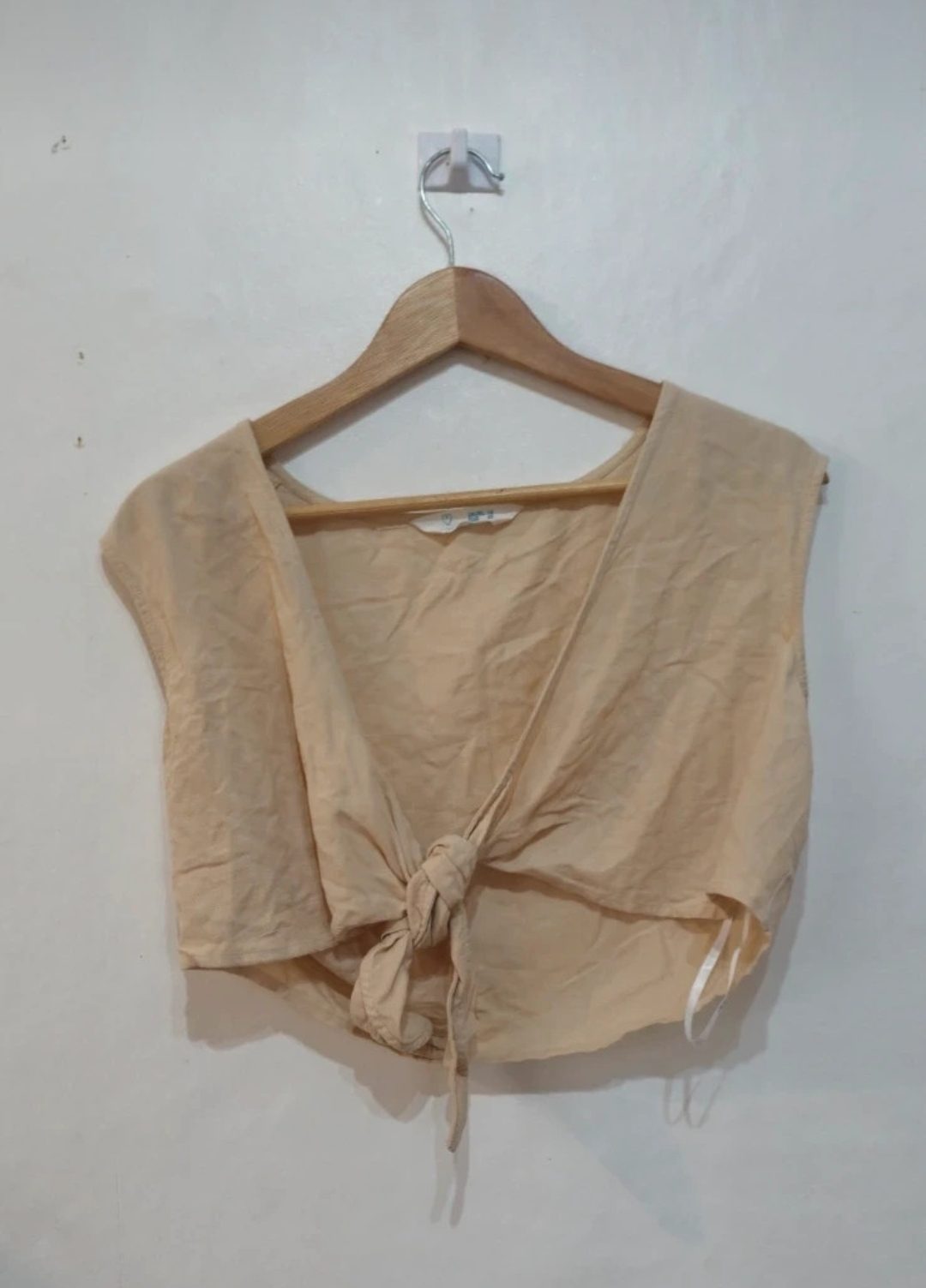 Primark  ladies size 14 linen blend  tie fastening  cropped top