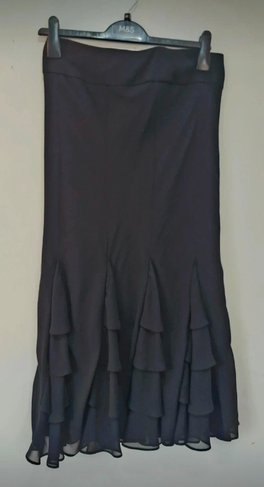 Ladies size 12 black  long skirt  midiaxi length from Coast