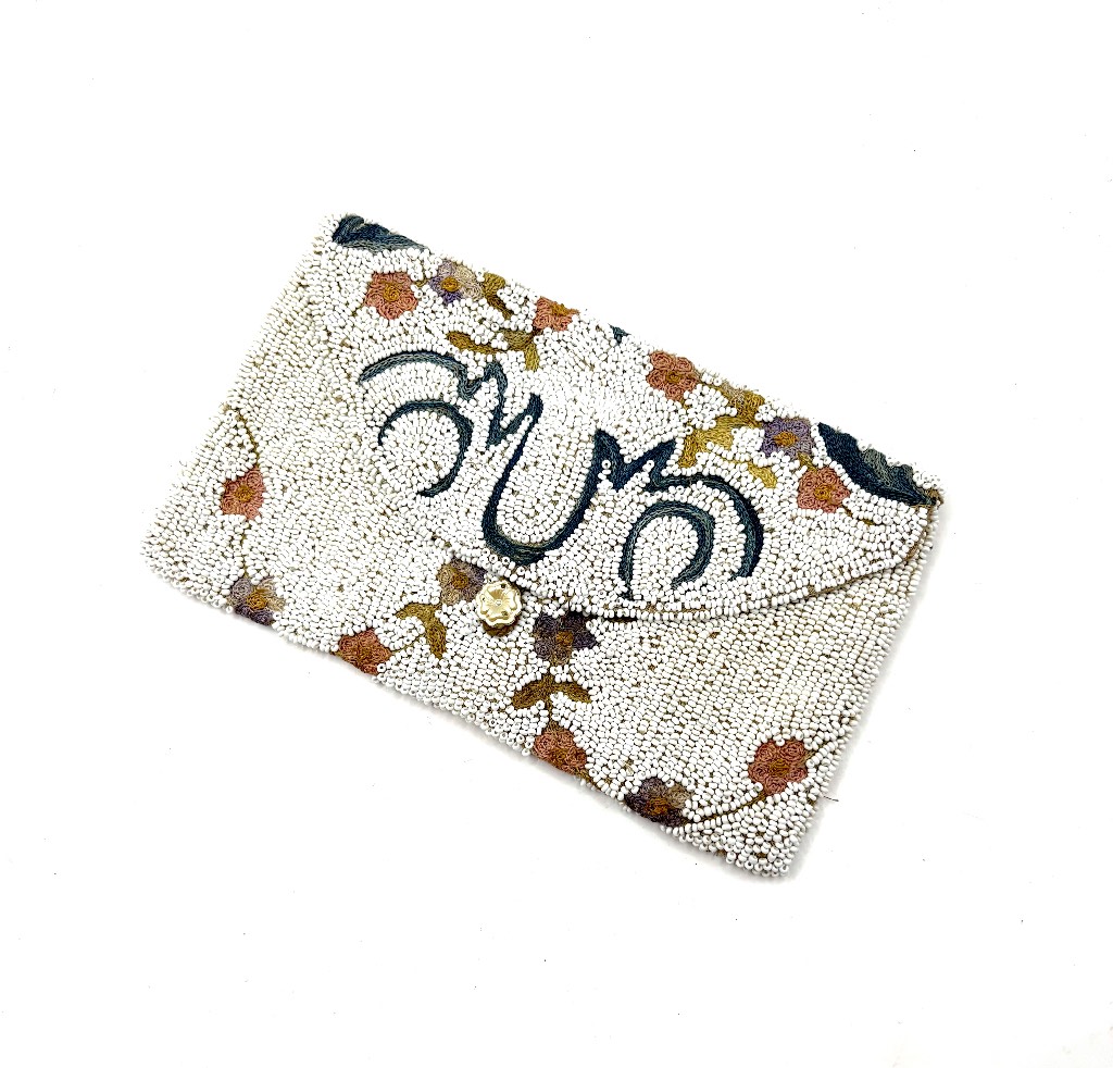 1920’s/30’s Vintage Beaded & Embroidered Envelope Clutch - Hand-Crafted Floral Evening Bag