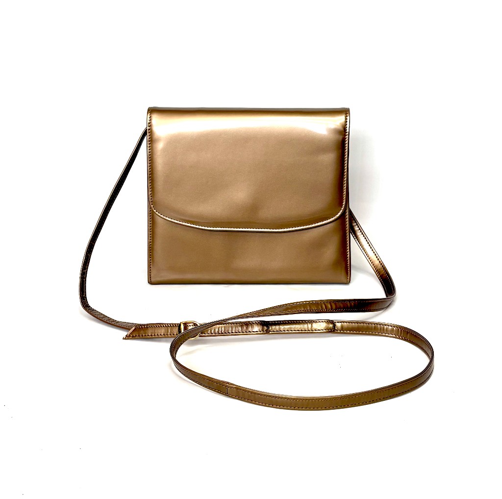 LORBAC Made in Italy Vintage Gold Leather Bag - Metallic Crossbody