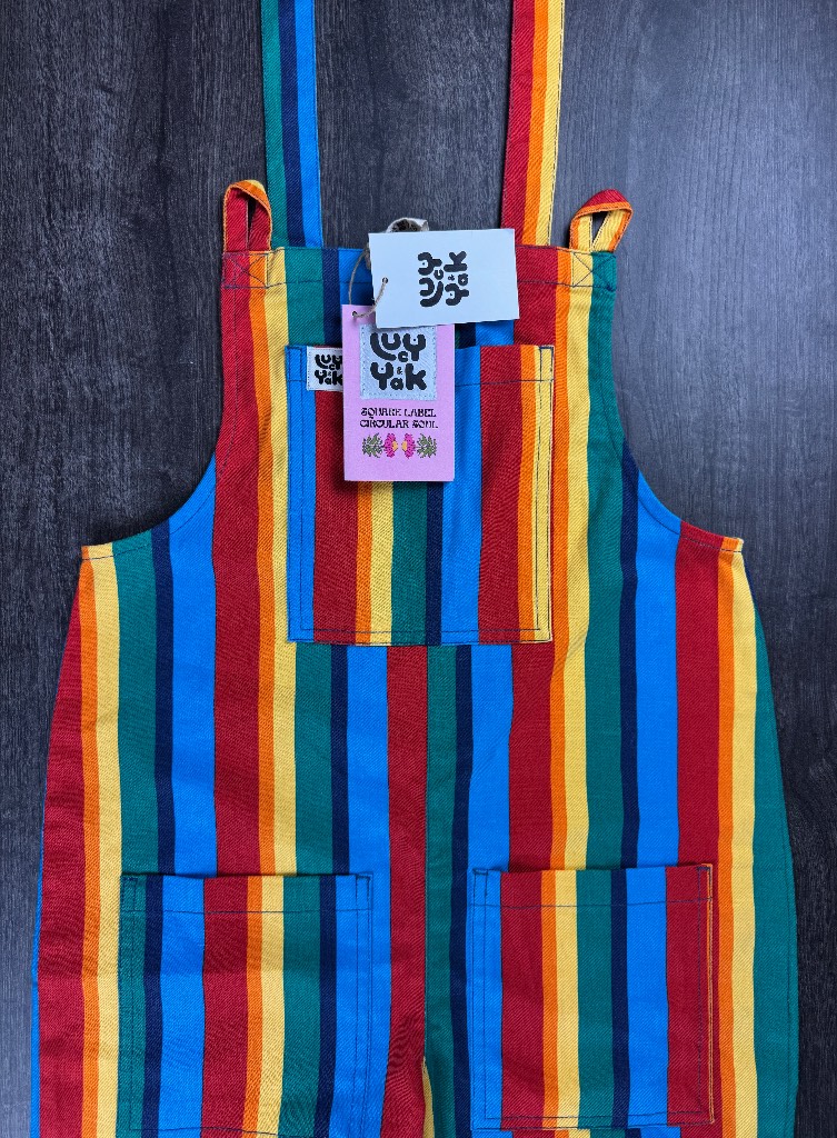 Lucy & Yak Rainbow Dungarees / Size 4R / Brand New