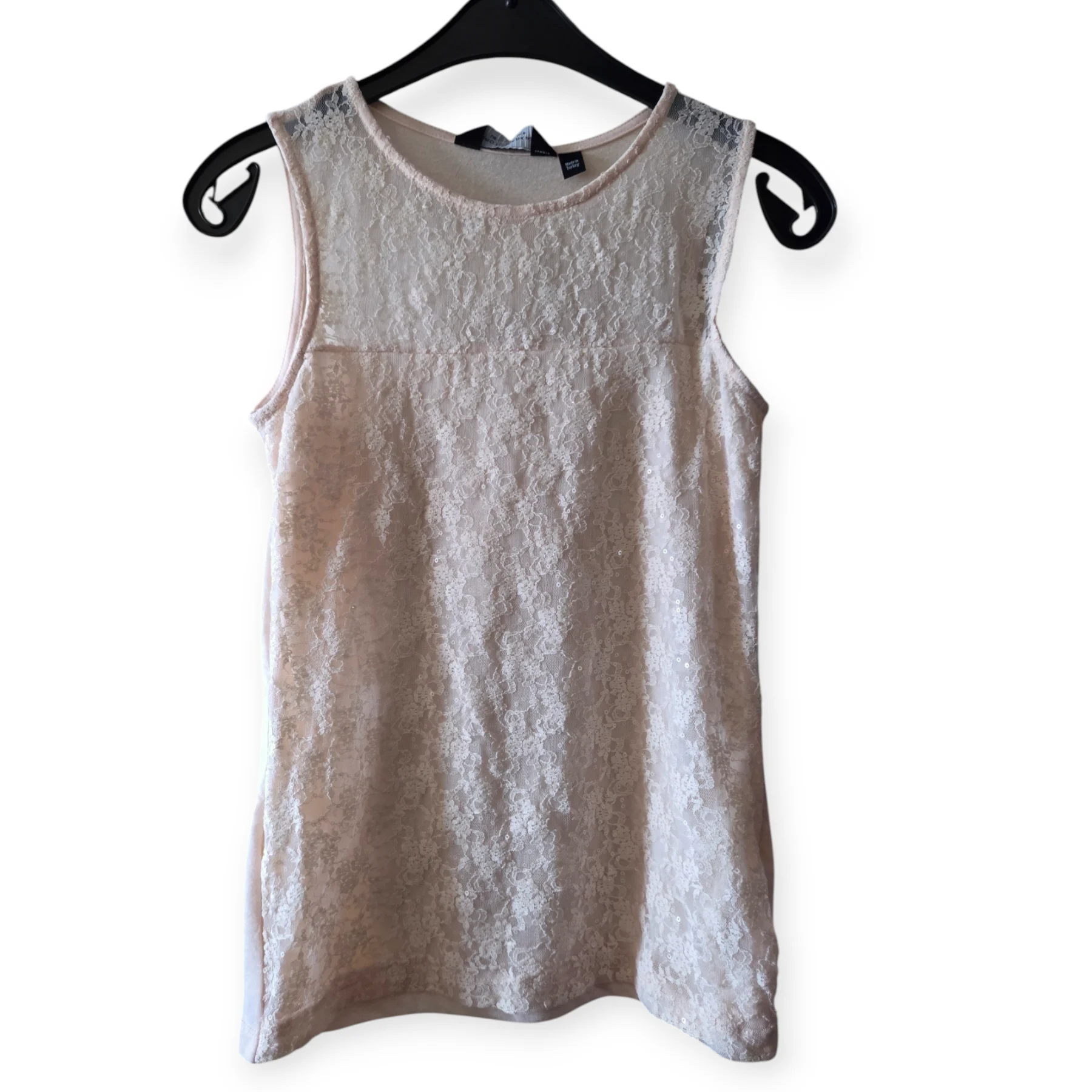BNWT Womens Dorothy Perkins Blush Sequin Lace Sleeveless Top UK 8 Party Occasion