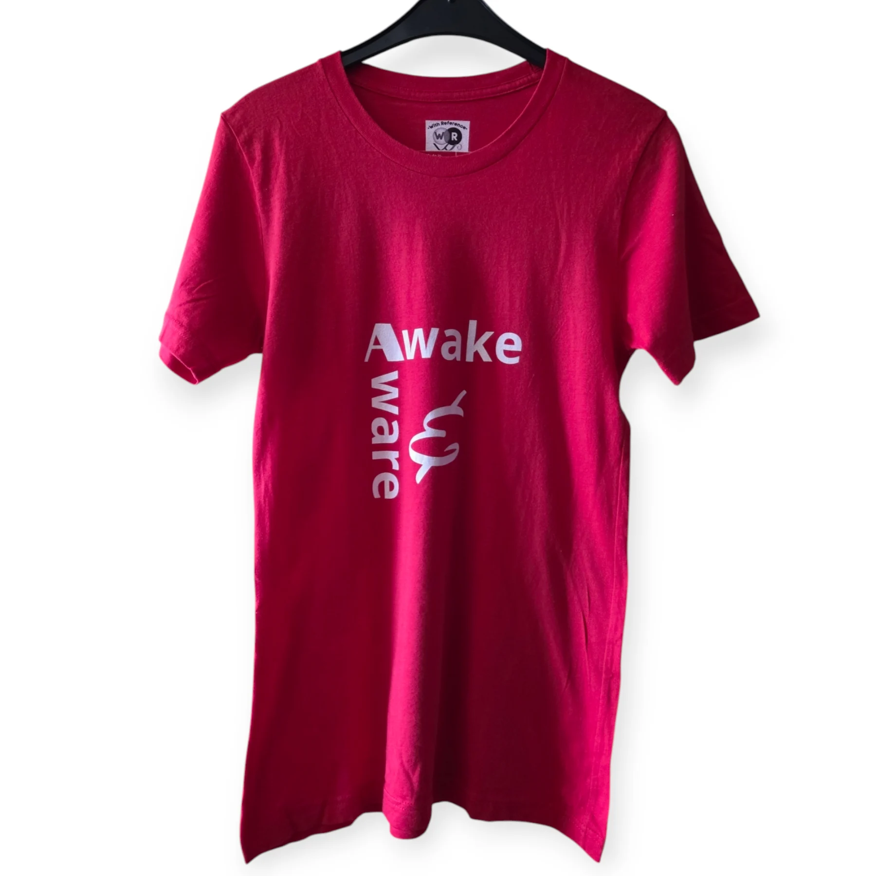 ❤️👕 Mens With Reference Awake & Aware Red T Shirt Small 👕❤️