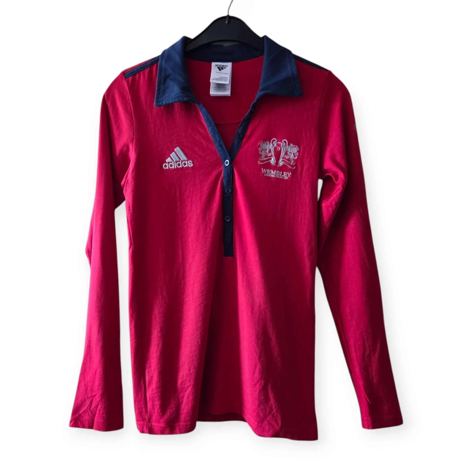 BNWT Adidas Womens Wembley 2011 Champions League Red Top Small UK