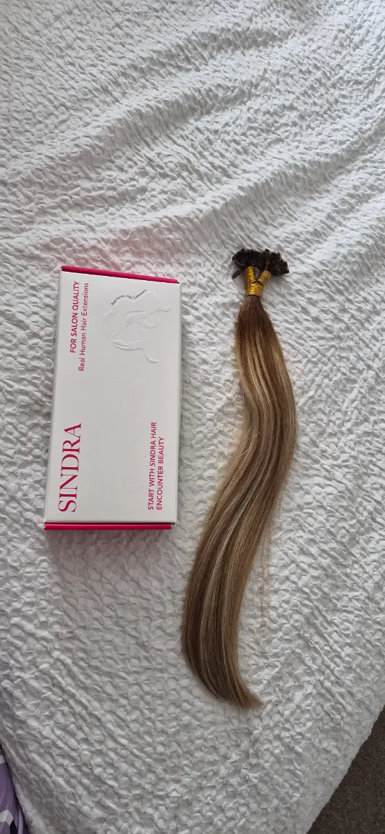 U-Tip Human Hair Extensions Balayage Ombre Walnut Brown To Ash Brown & Blonde Fusion ~ 16 Inch 40g