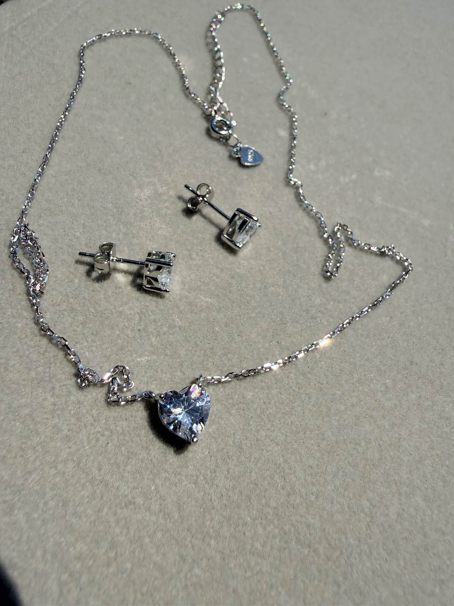 S925 sterling silver jewellery set in mini love