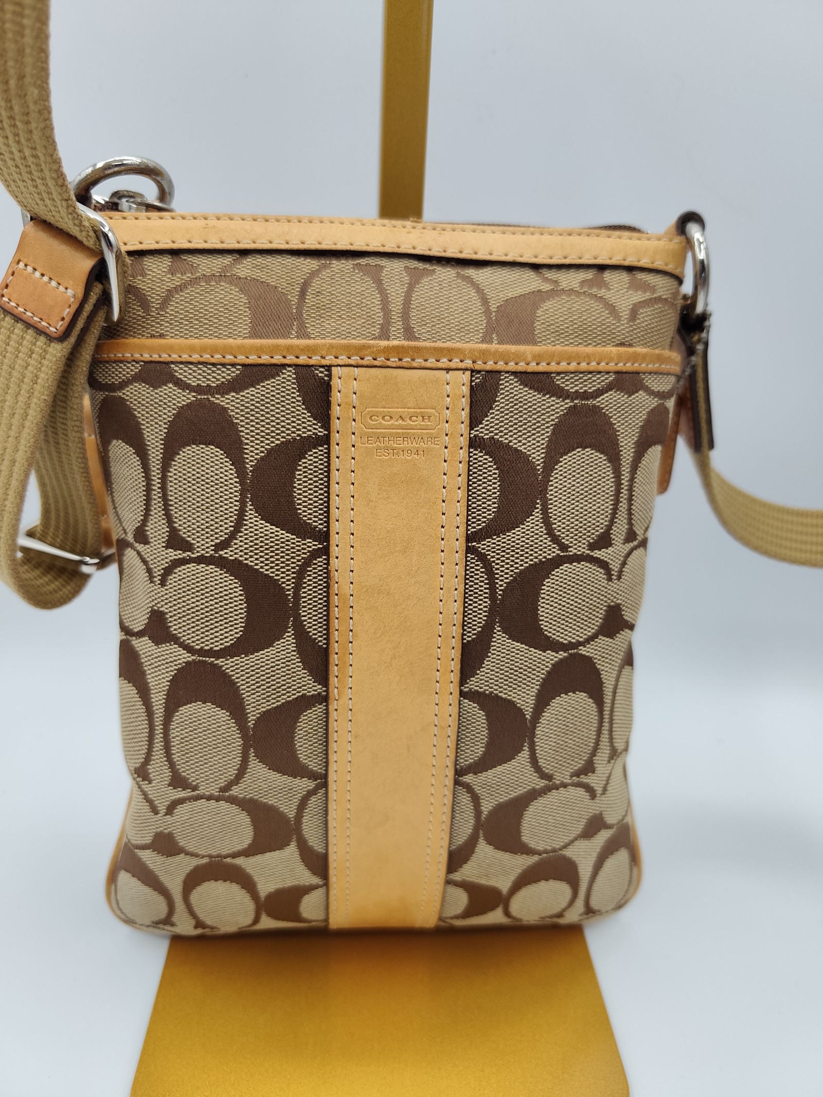 Coach Brown Signature Crossbody Bag