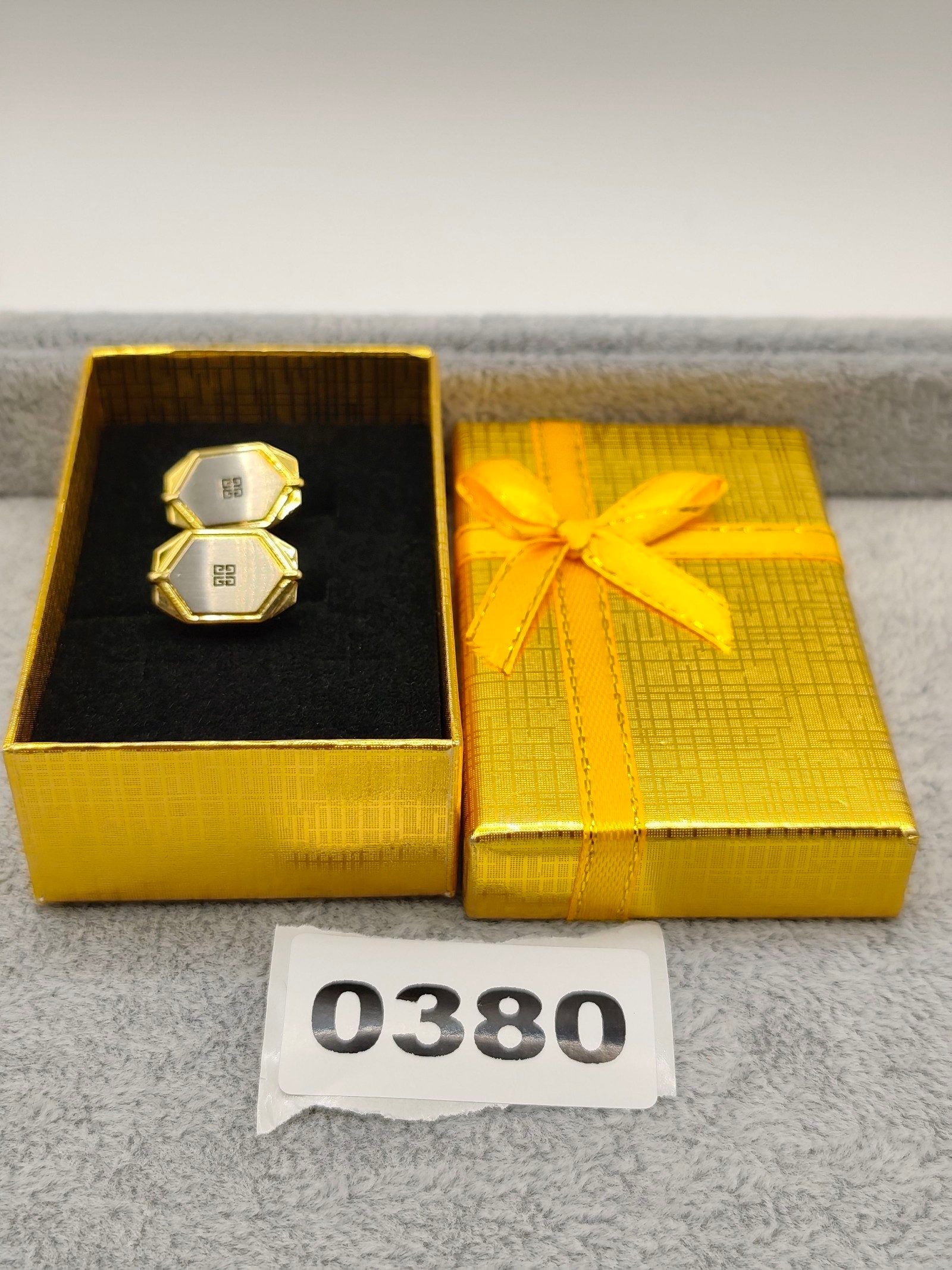 Givenchy Men's Gold & Silver Tone Cufflinks with Gift Box Other
