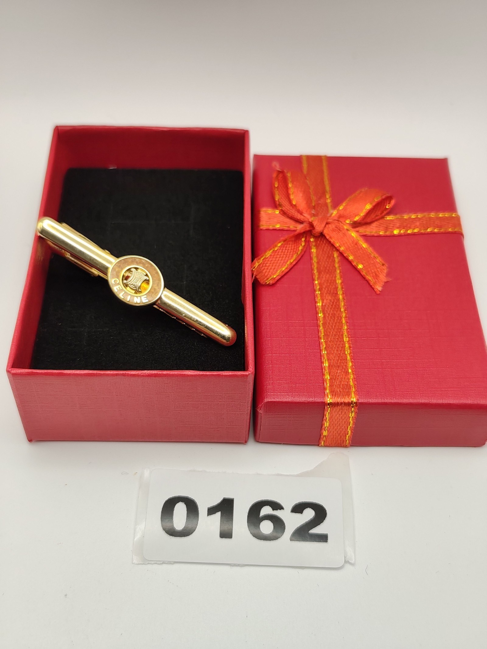 Celine Gold Tone Logo Tie Clip Men Other