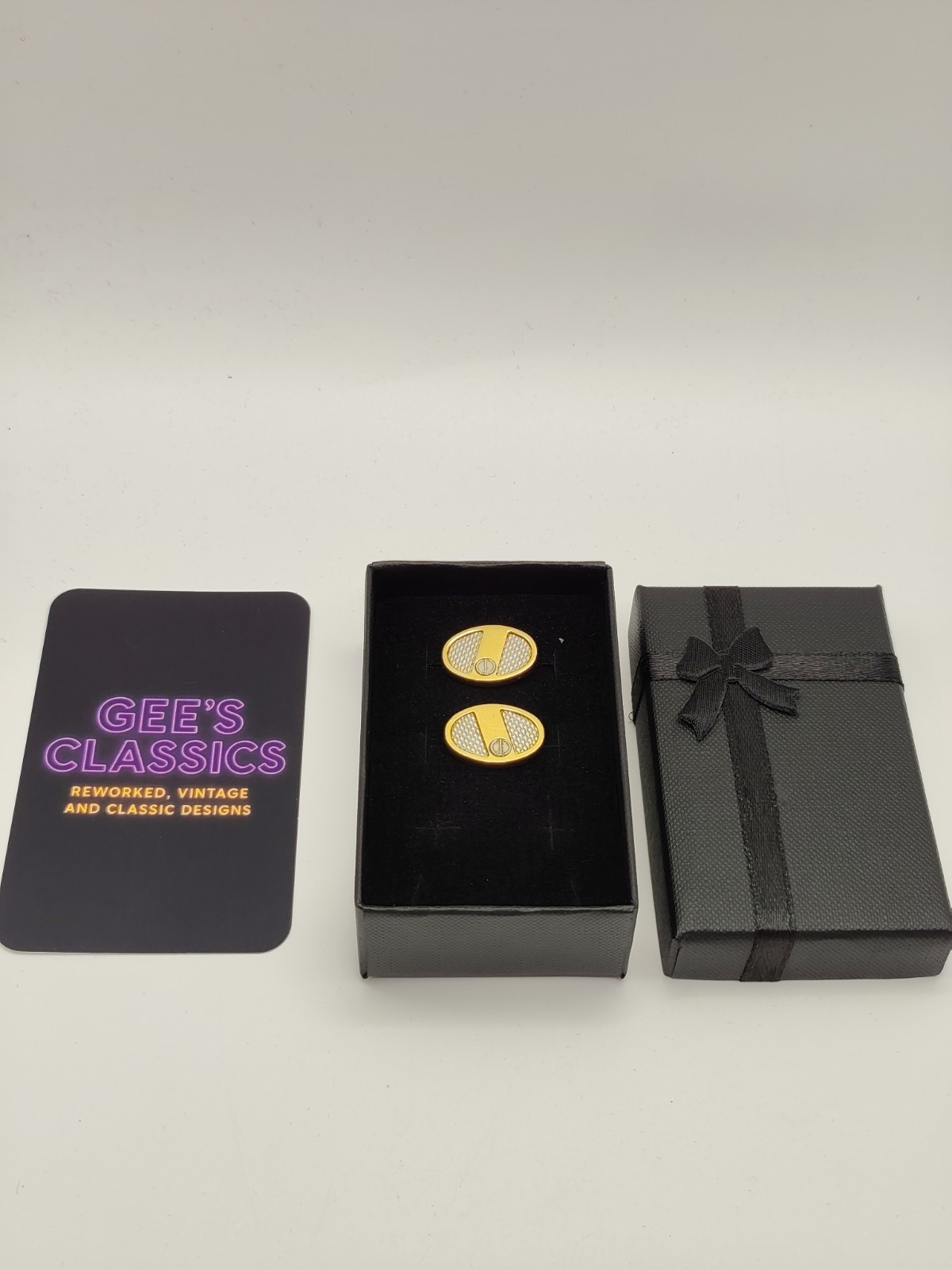 Dunhill Vintage Oval Cufflinks In Presentation Box