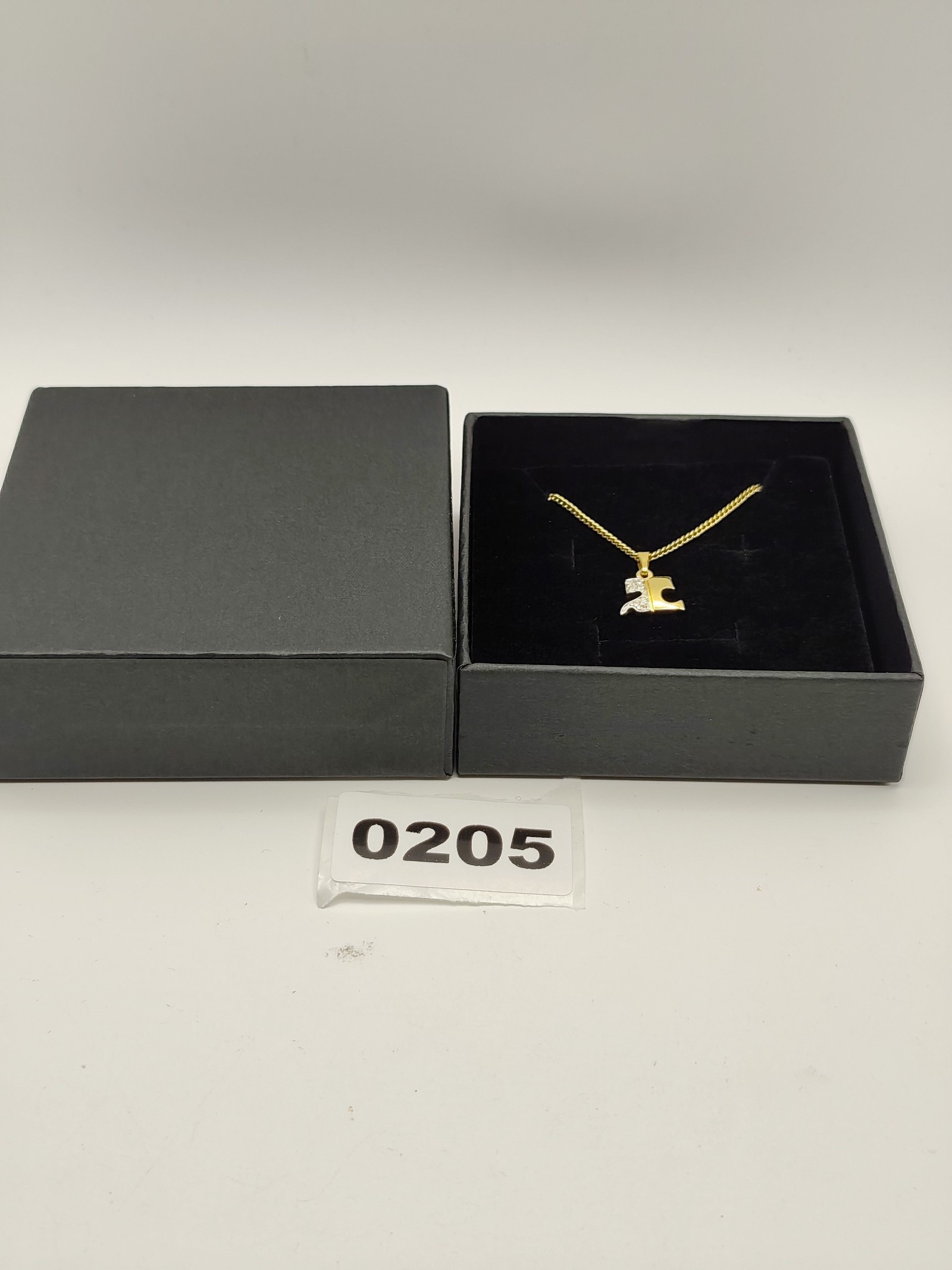 Courreges Gold & Clear Crystal Puzzle Piece Necklace Women One Size 43cm