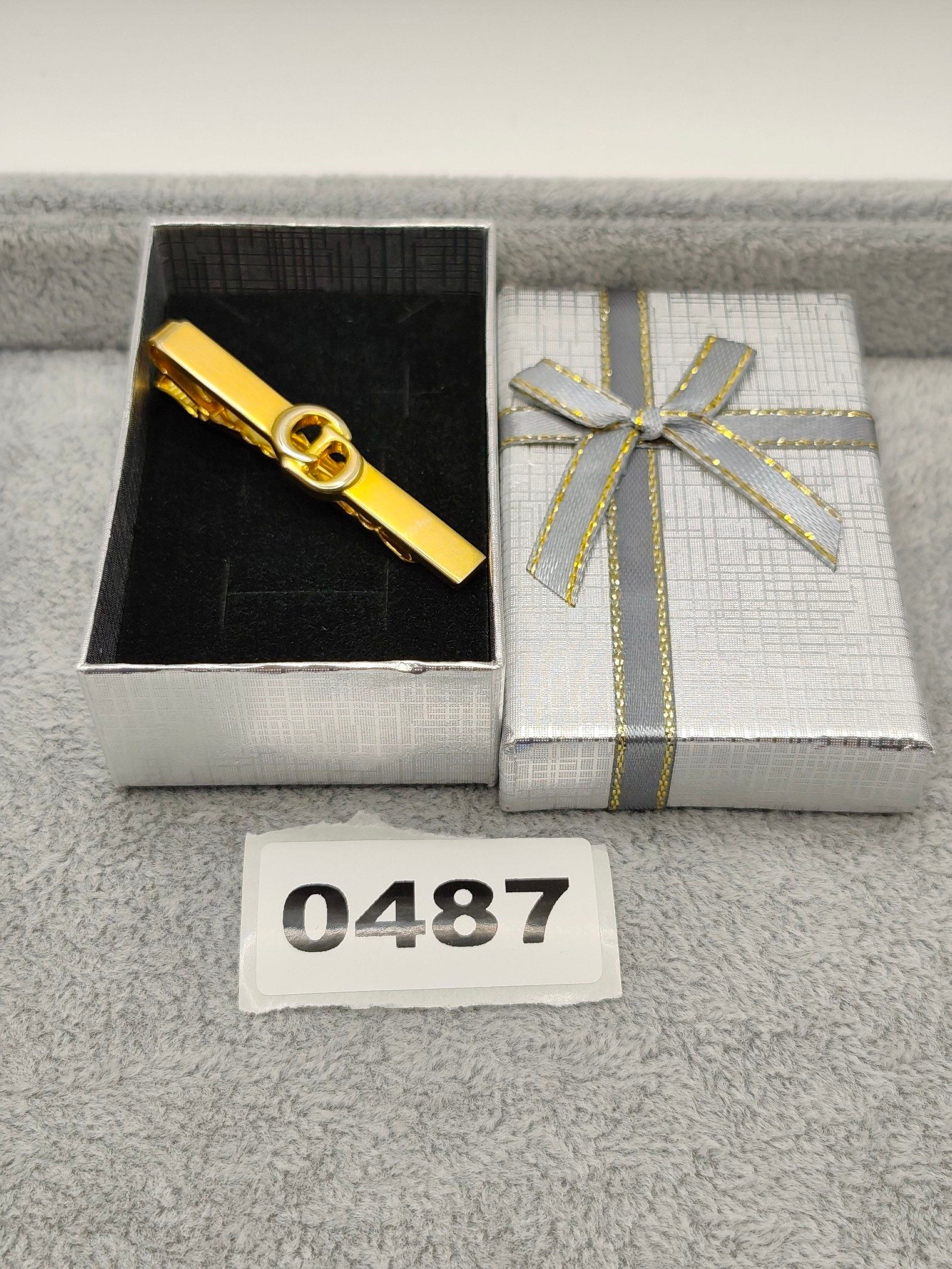 CD Gold Tone Logo Tie Clip Men Other
