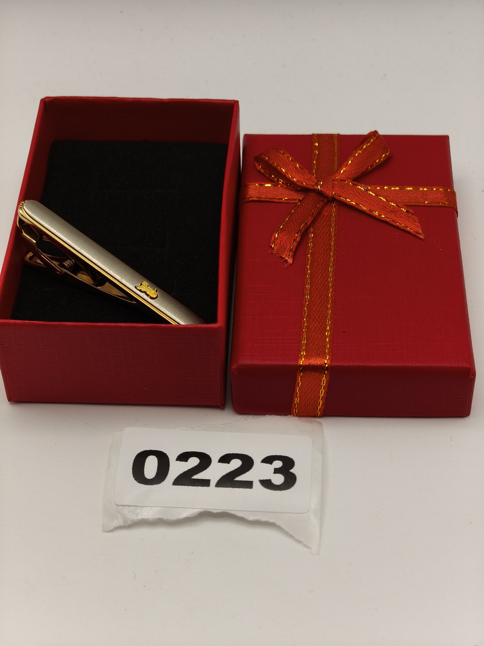 Celine Men's Gold Tone & Silver Tie Clip with Box Other