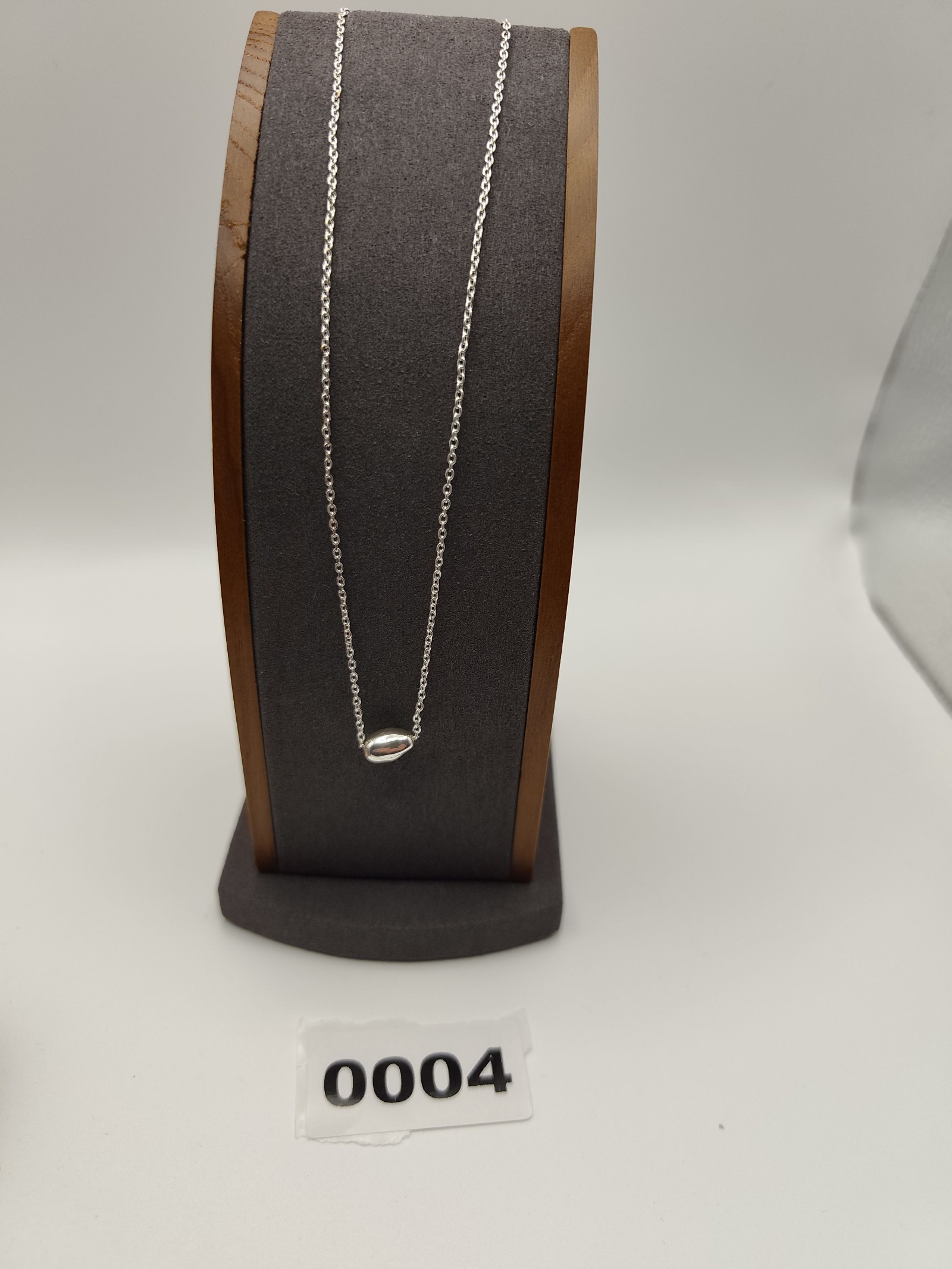 Monet Silver Tone Small Drop Pendant Necklace 16in