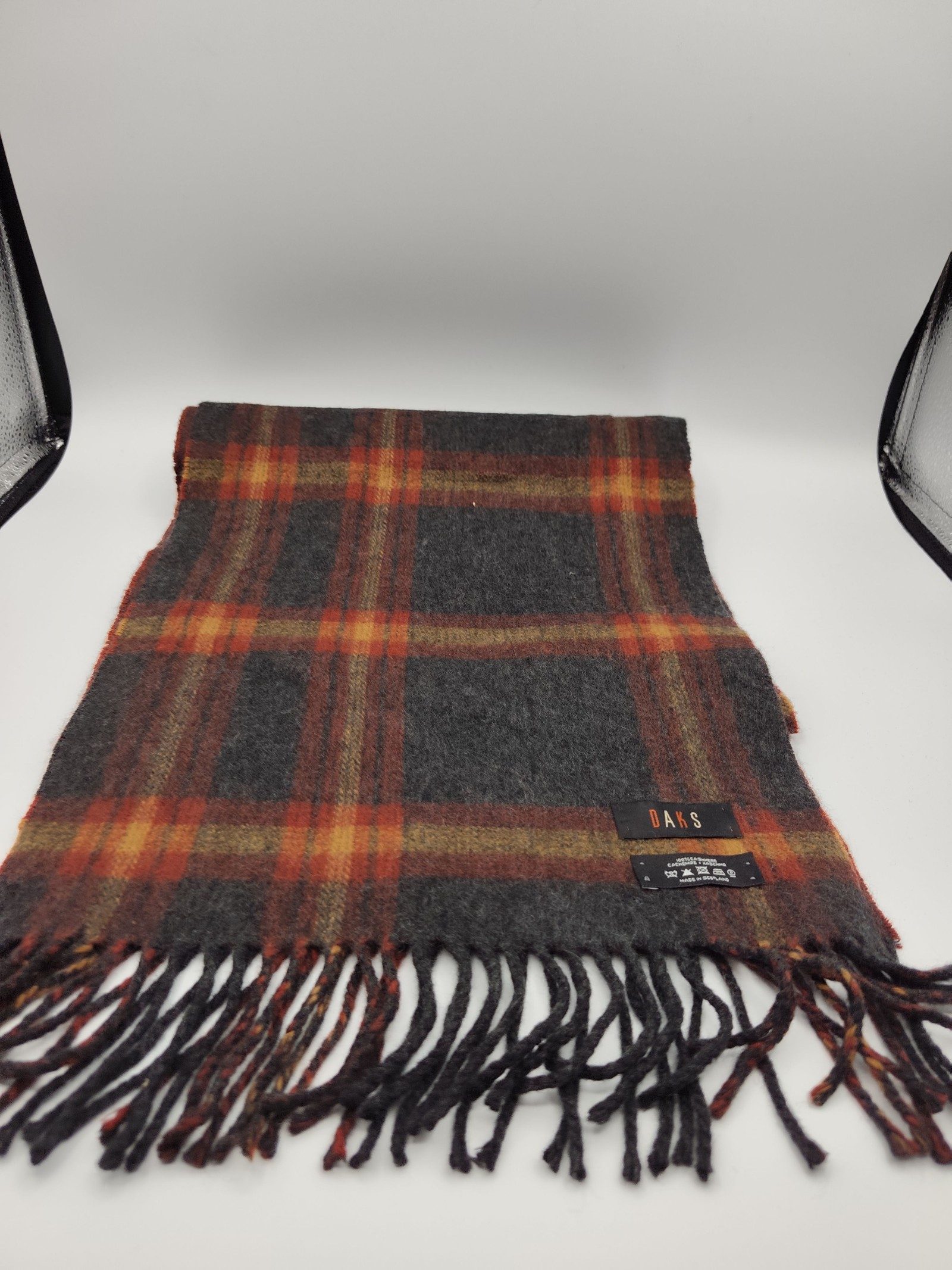 DAKS Multi-Coloured Cashmere Wool Scarf Unisex