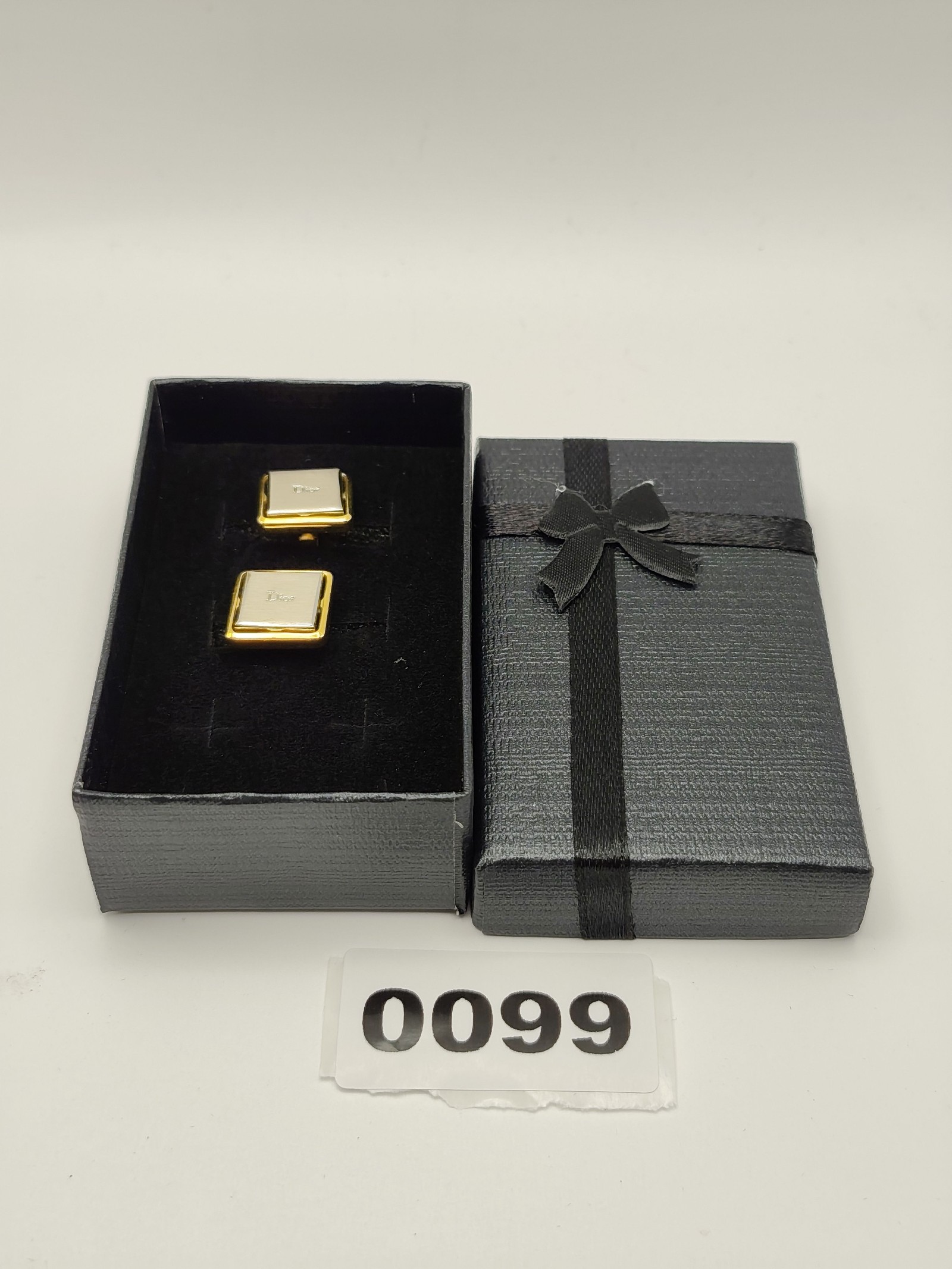 Dior Men's Gold & Silver Tone Square Cufflinks