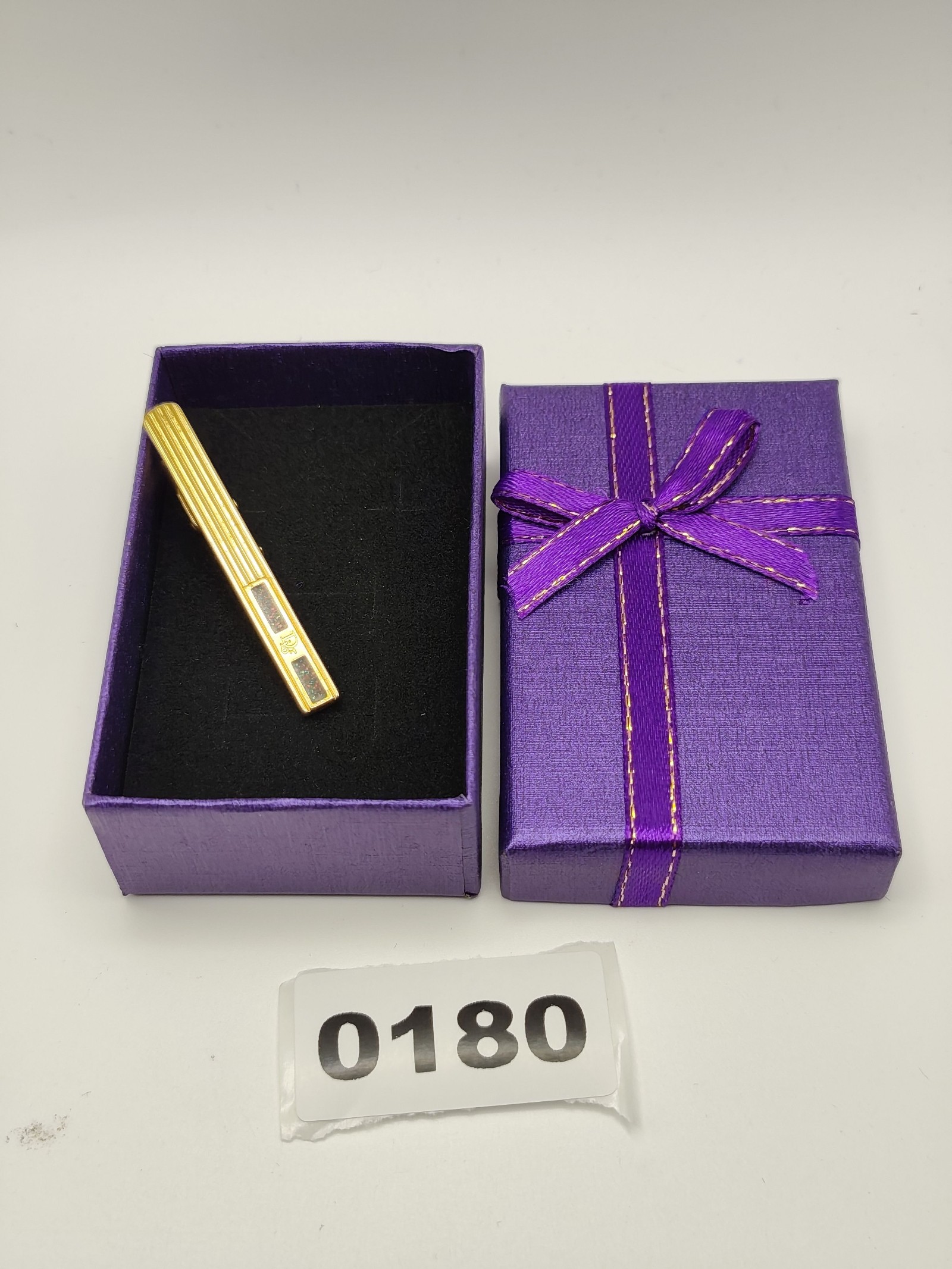 Dior Gold-tone & Multicolor Tie Clip Men's