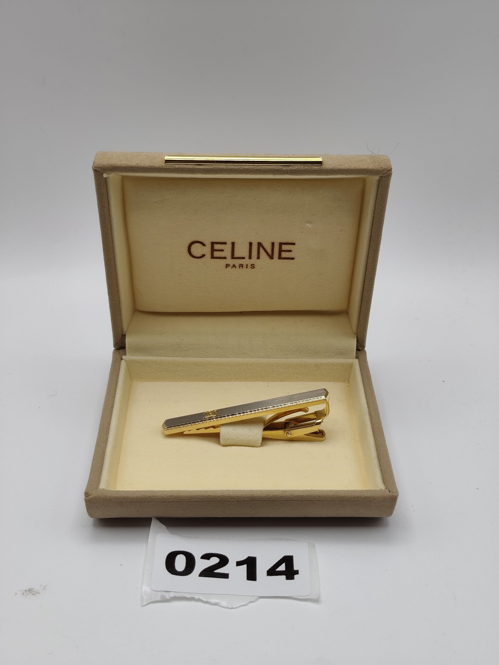 Celine Men Gold & Silver Tone Tie Clip Other