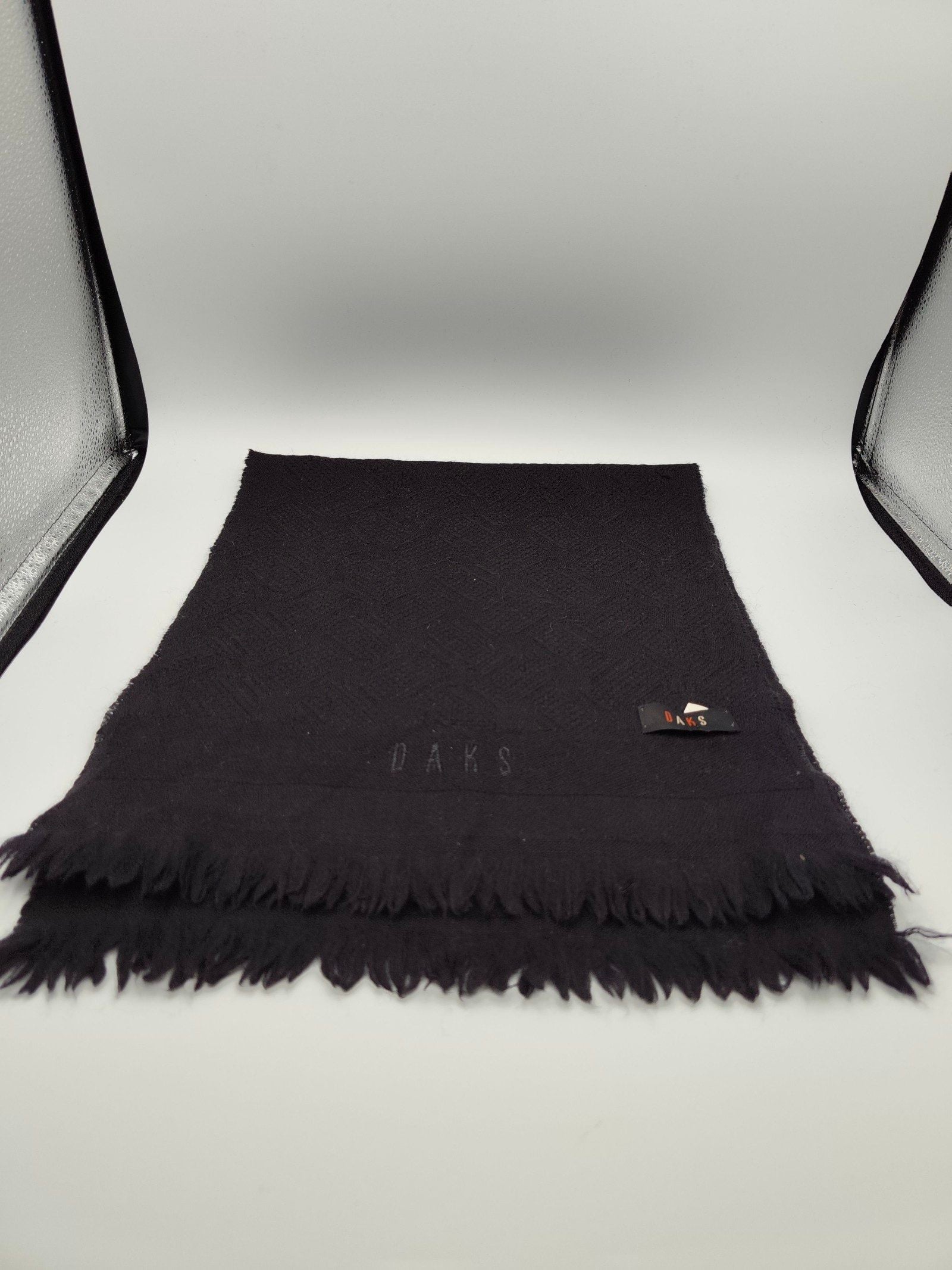 DAKS Black Wool Unisex Scarf Other