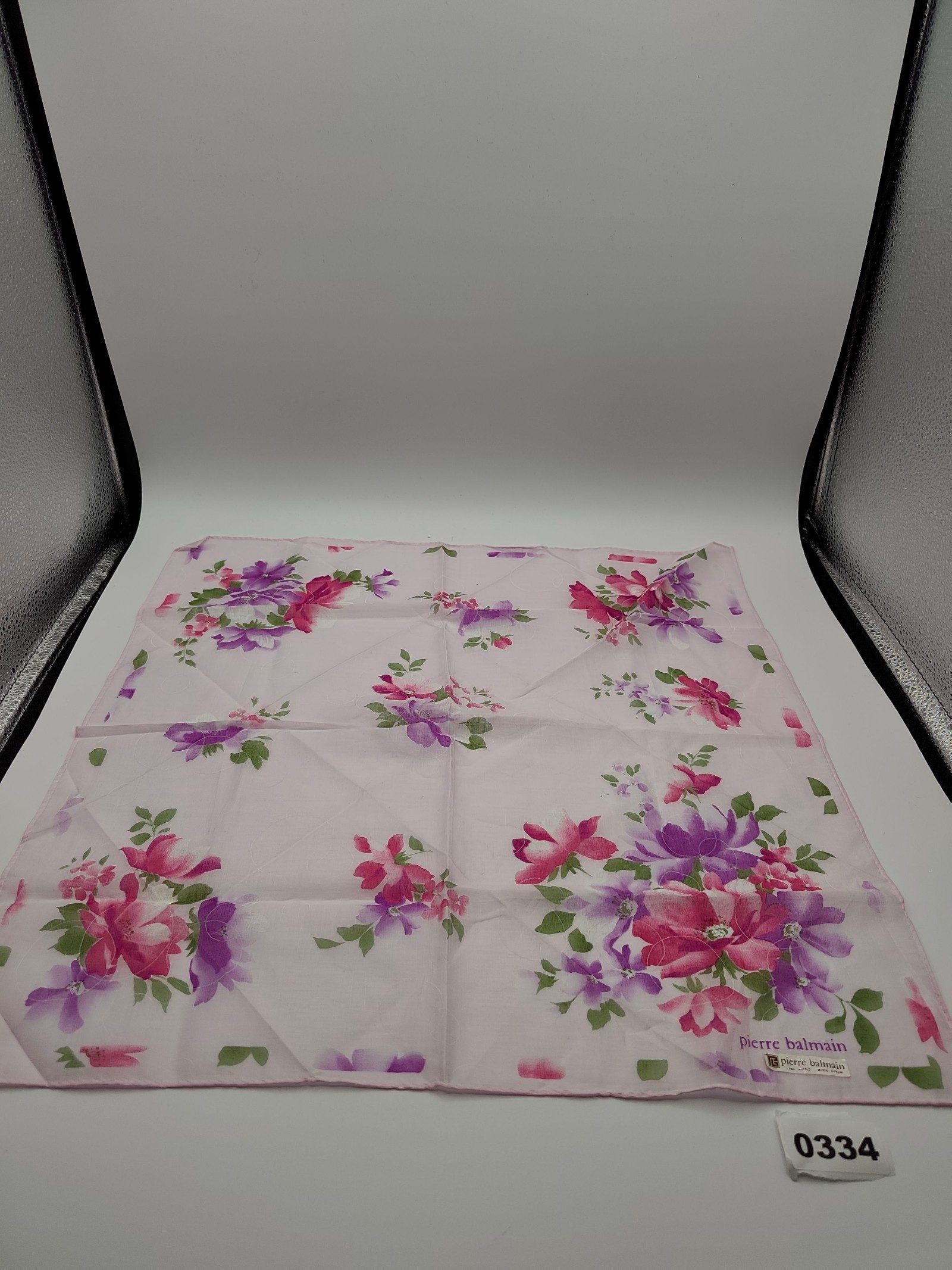 Pierre Balmain Pink Floral Cotton Scarf Women
