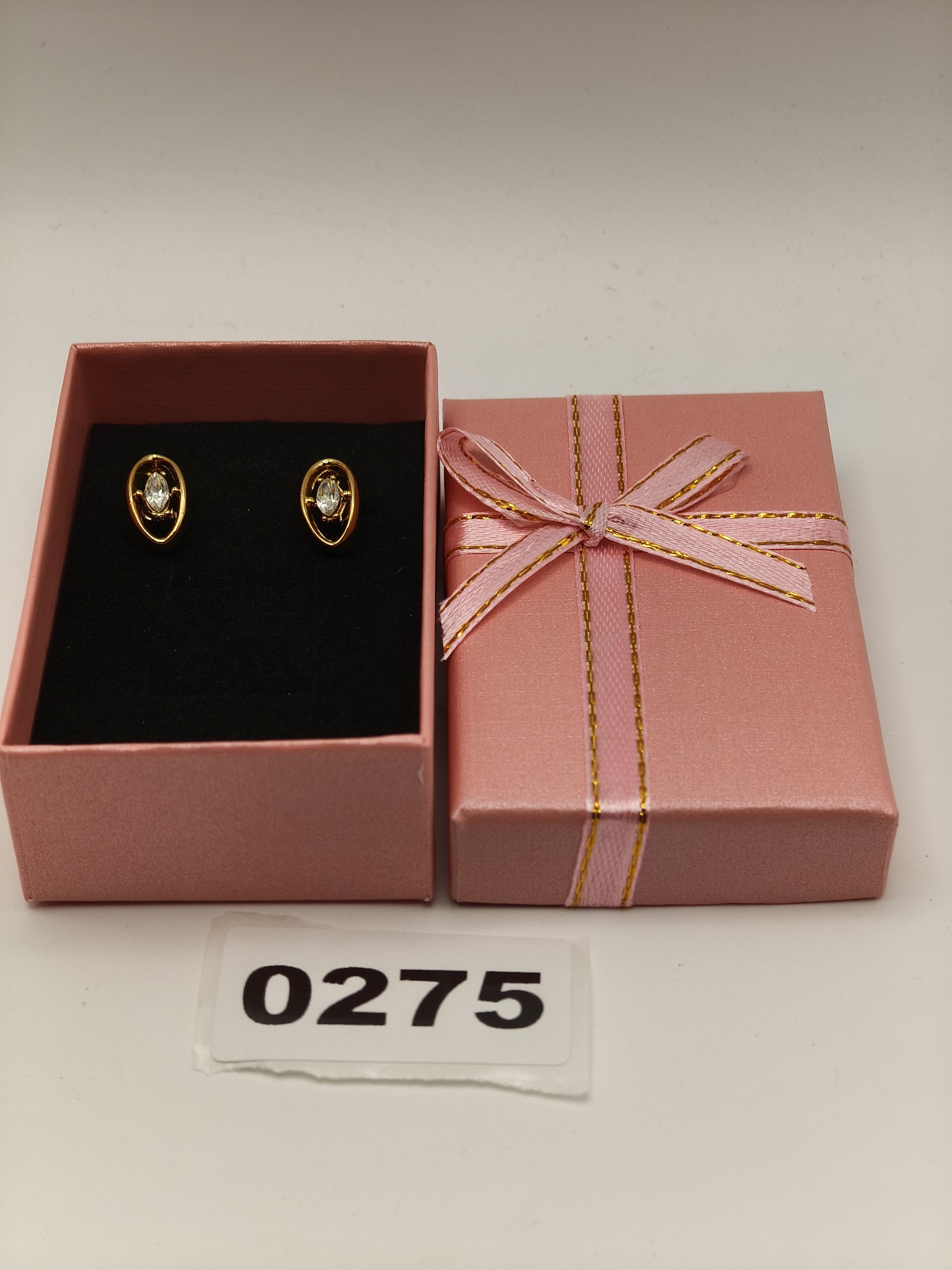 Grosse Gold Tone & Clear Crystal Oval Clip-On Earrings