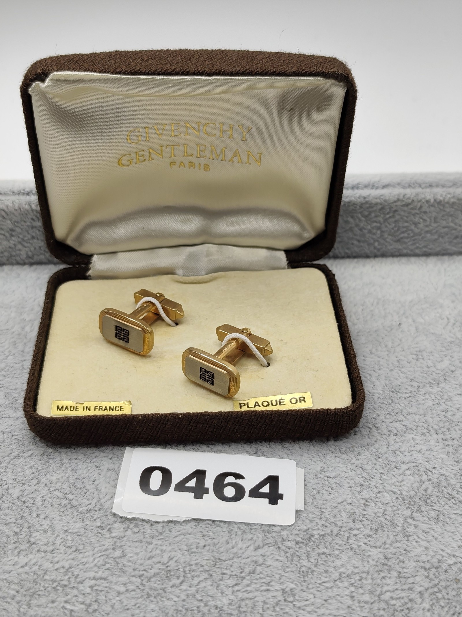 Givenchy Gold Plated Gentleman Paris Men's Cufflinks One Size with Case