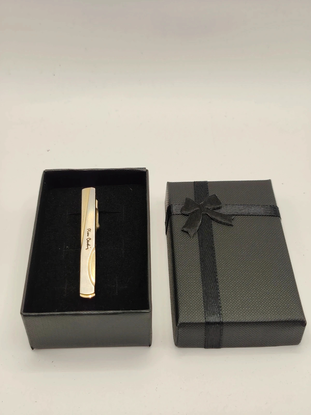 Vintage Pierre Cardin Gold and Silver Tone Men's Tie Clip Designer Retro Tie Bar