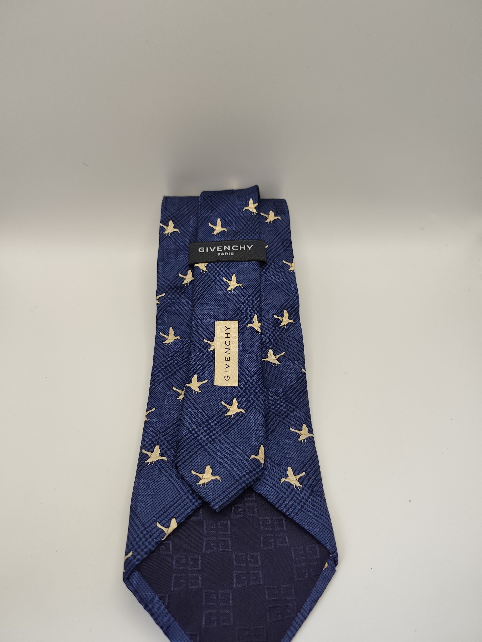 Givenchy Blue & Beige Silk Tie Made in Italy
