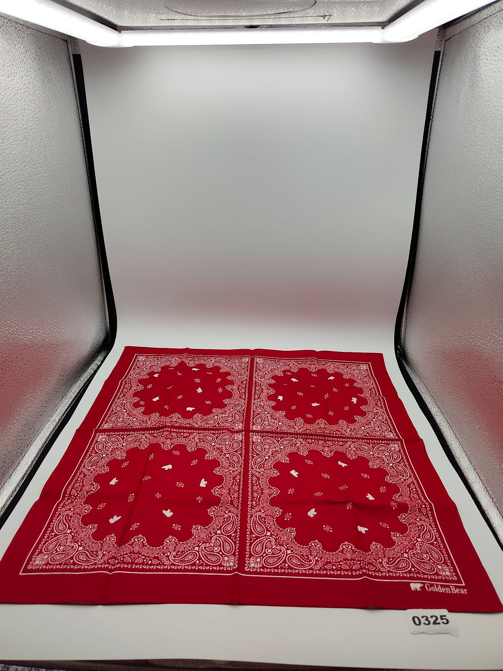 Golden Bear Red & White Cotton Bandana Unisex