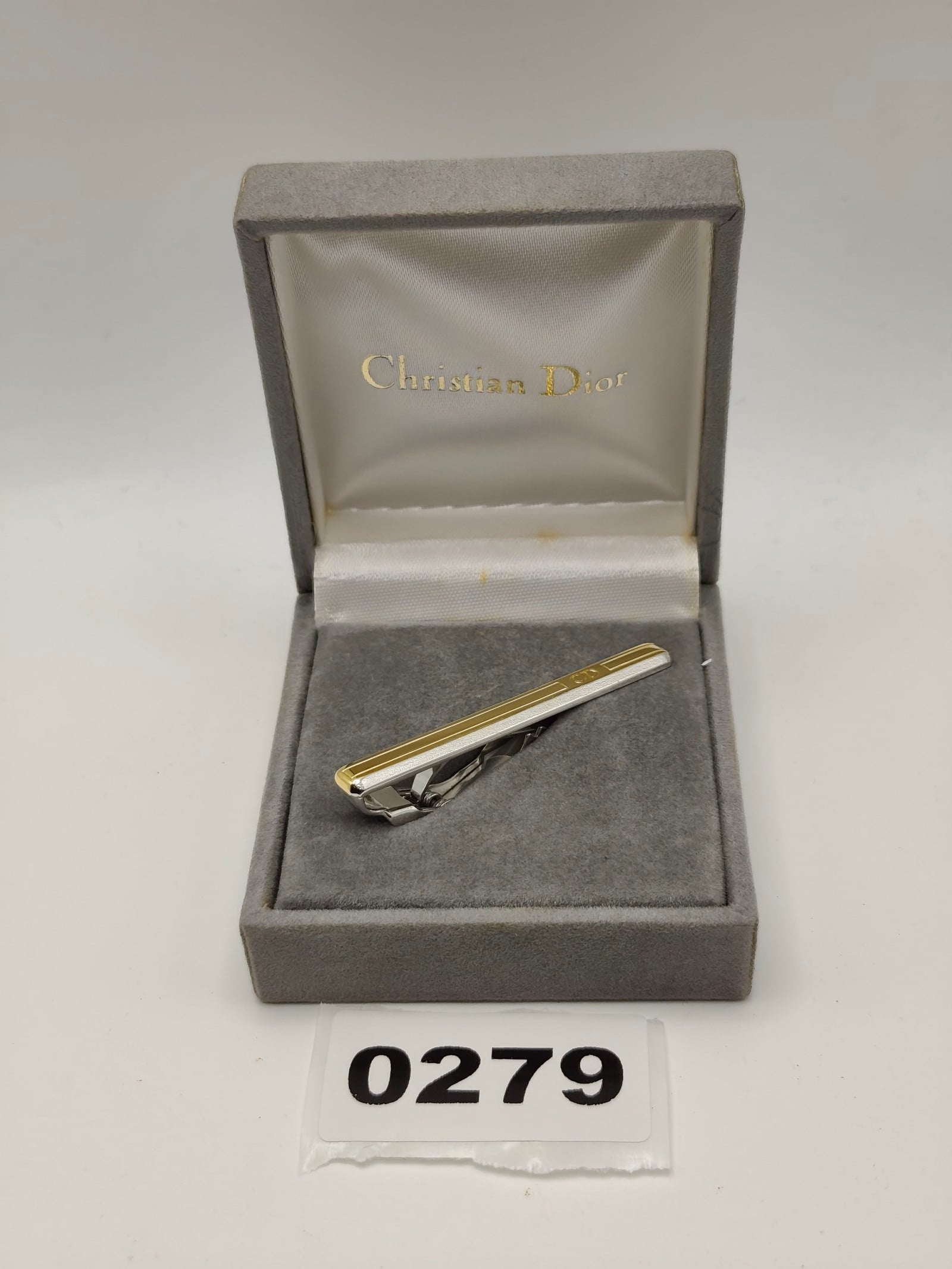 Christian Dior Gold & Silver Tone Tie Clip Men Other