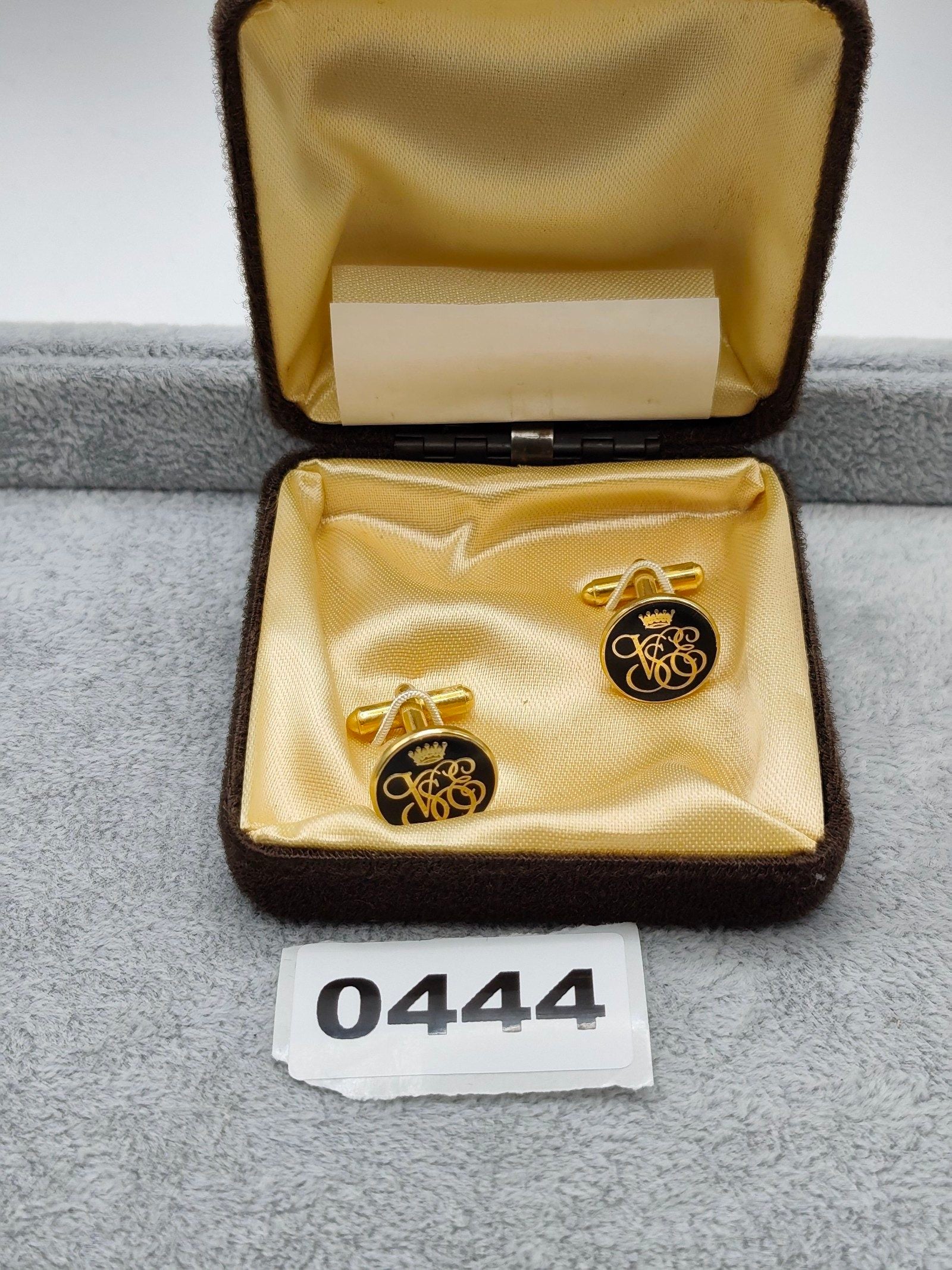 Gold & Black Enamel Men's Cufflinks in Presentation Box Other Size