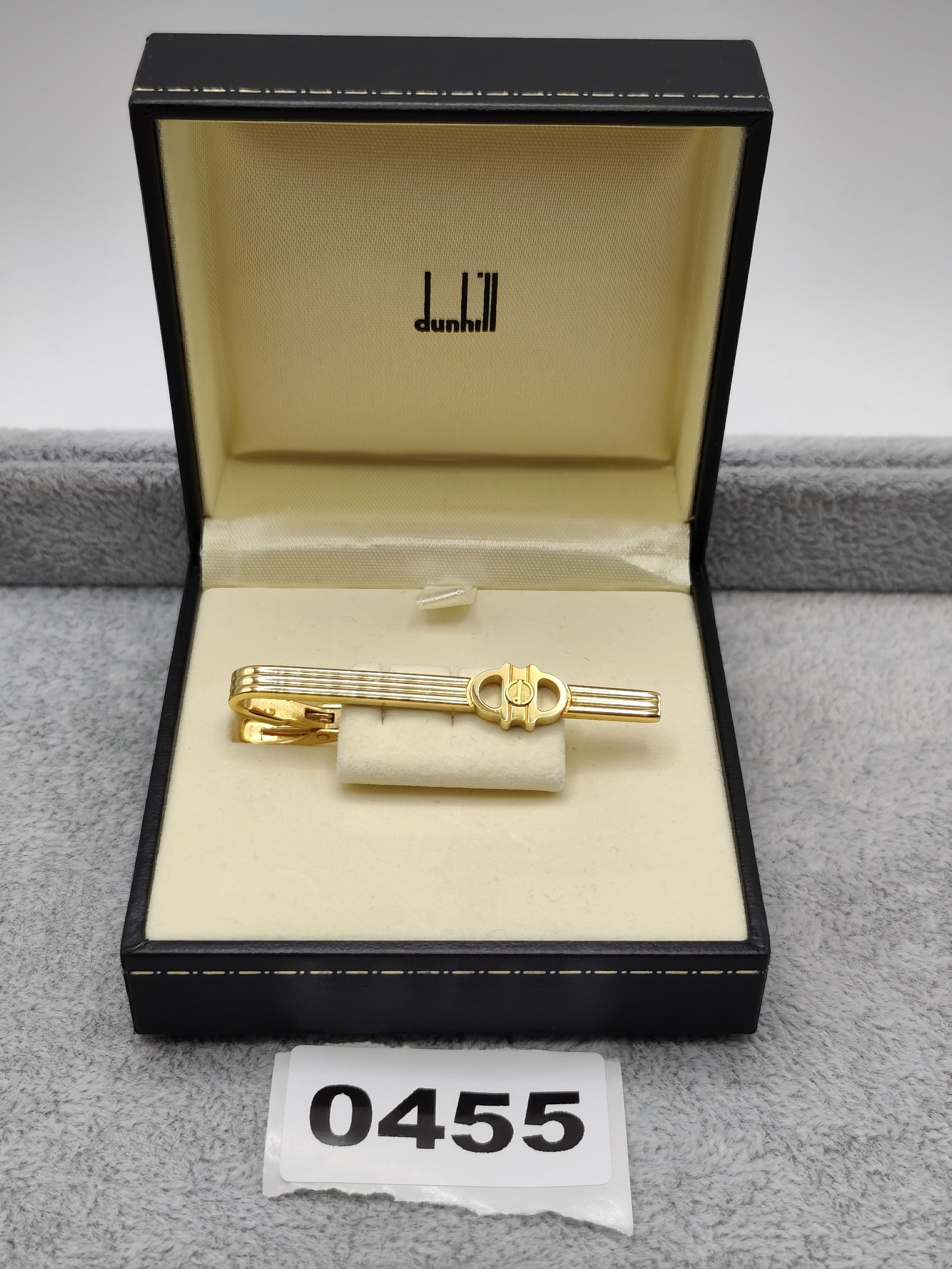 Dunhill Men Gold Tone Tie Clip with Guarantee Certificate Other