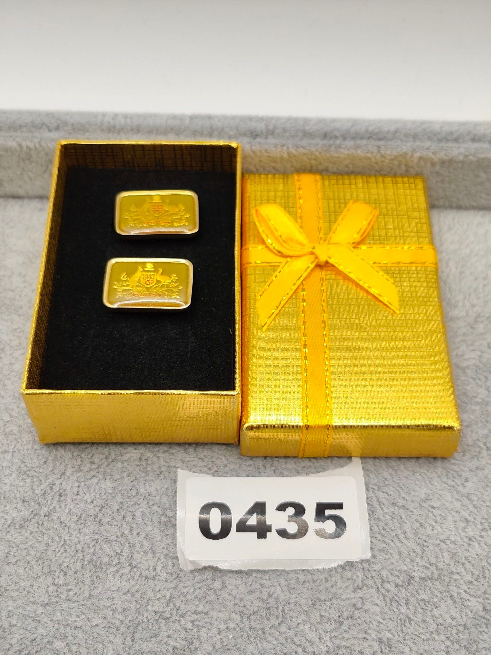 Australia Gold Tone Rectangular Cufflinks Set Men