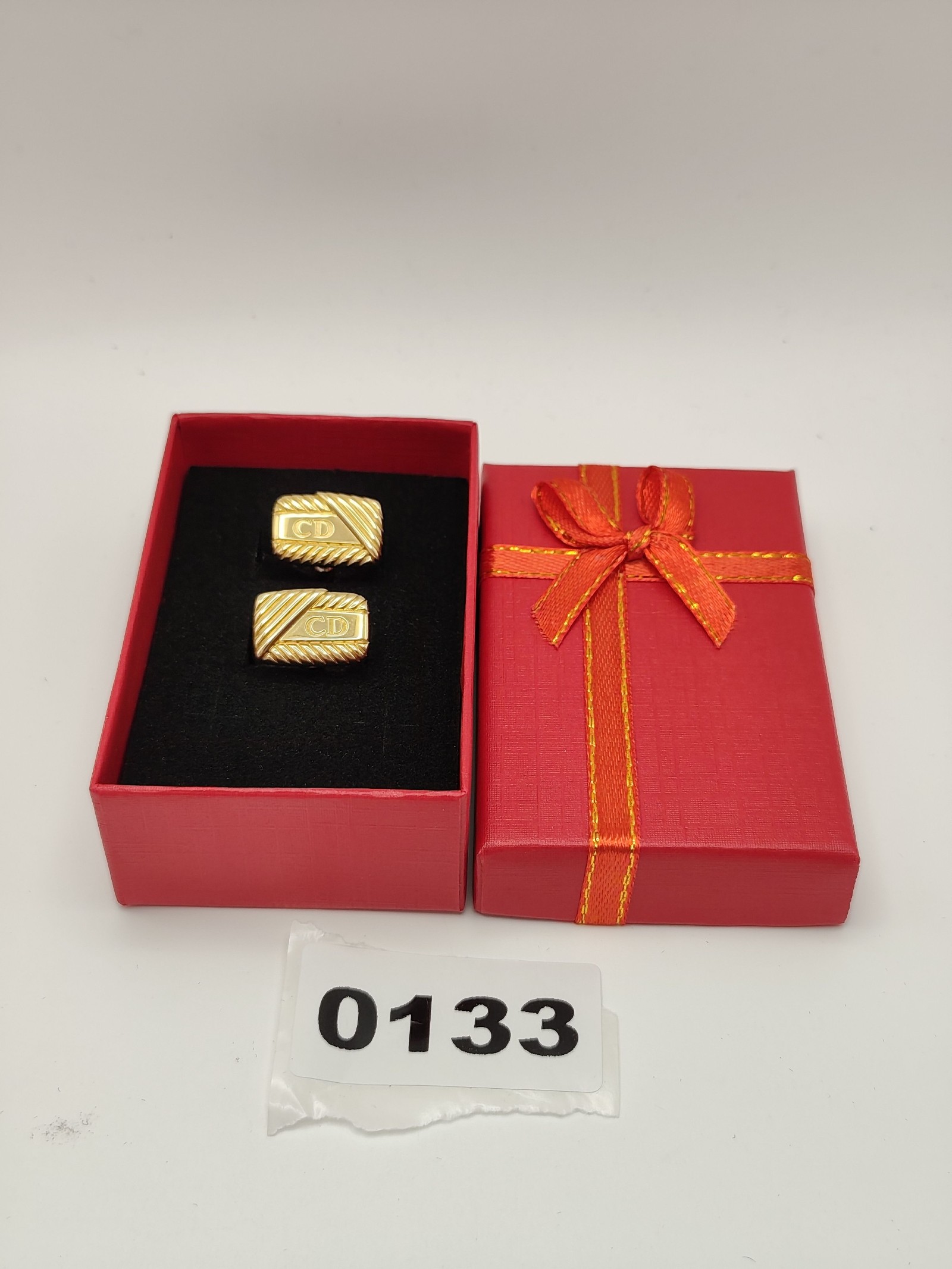 Christian Dior Men's Gold Tone CD Cufflinks