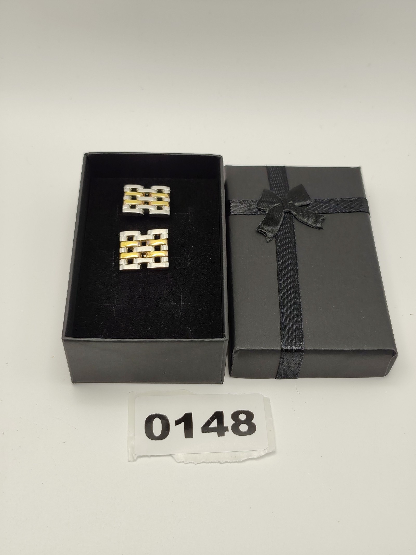 Dunhill Silver & Gold Tone Chain Link Cufflinks
