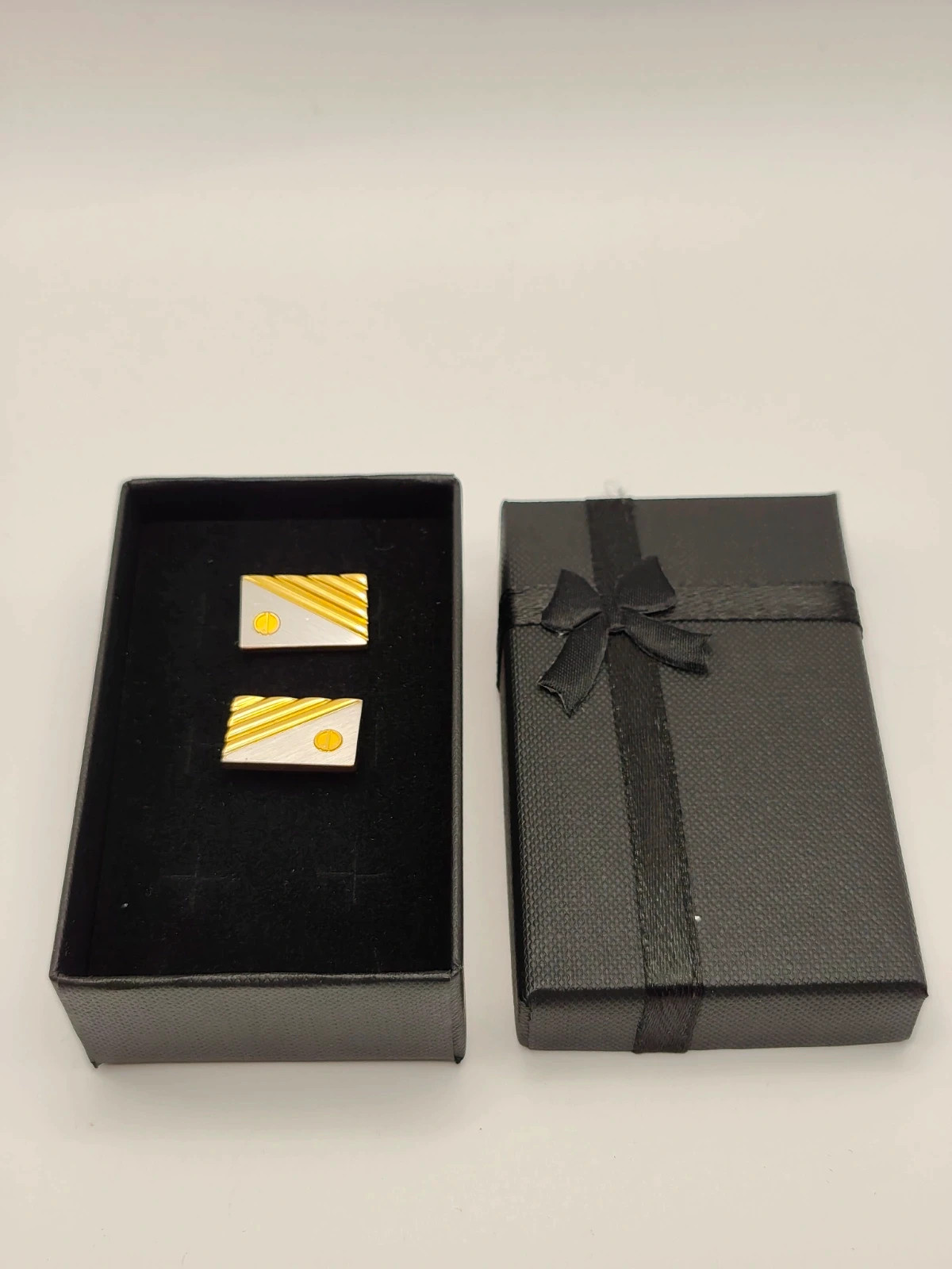 Dunhill vintage two tone cufflinks d logo