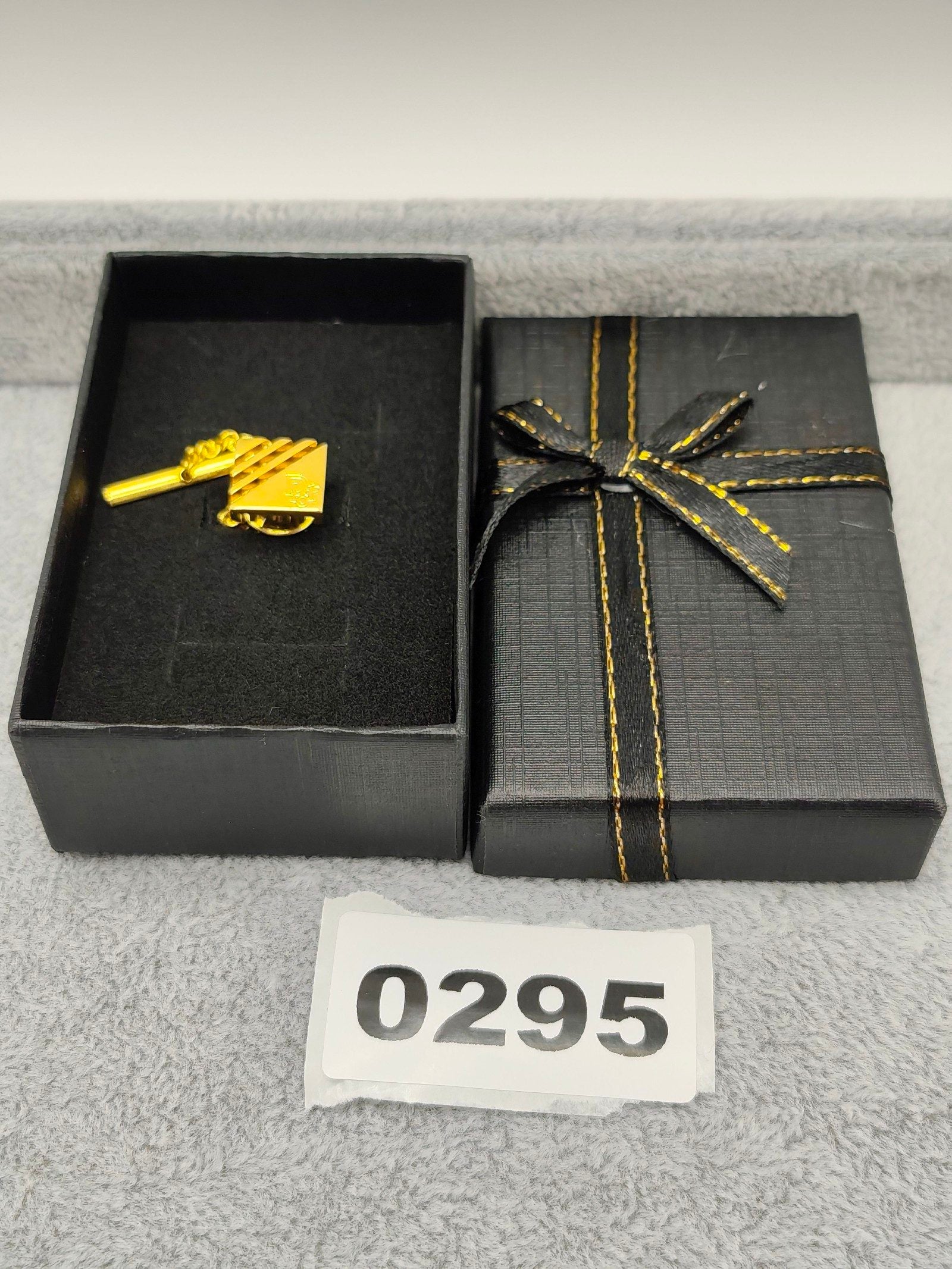 Dior Men's Gold Tone Tie Tack with Chain