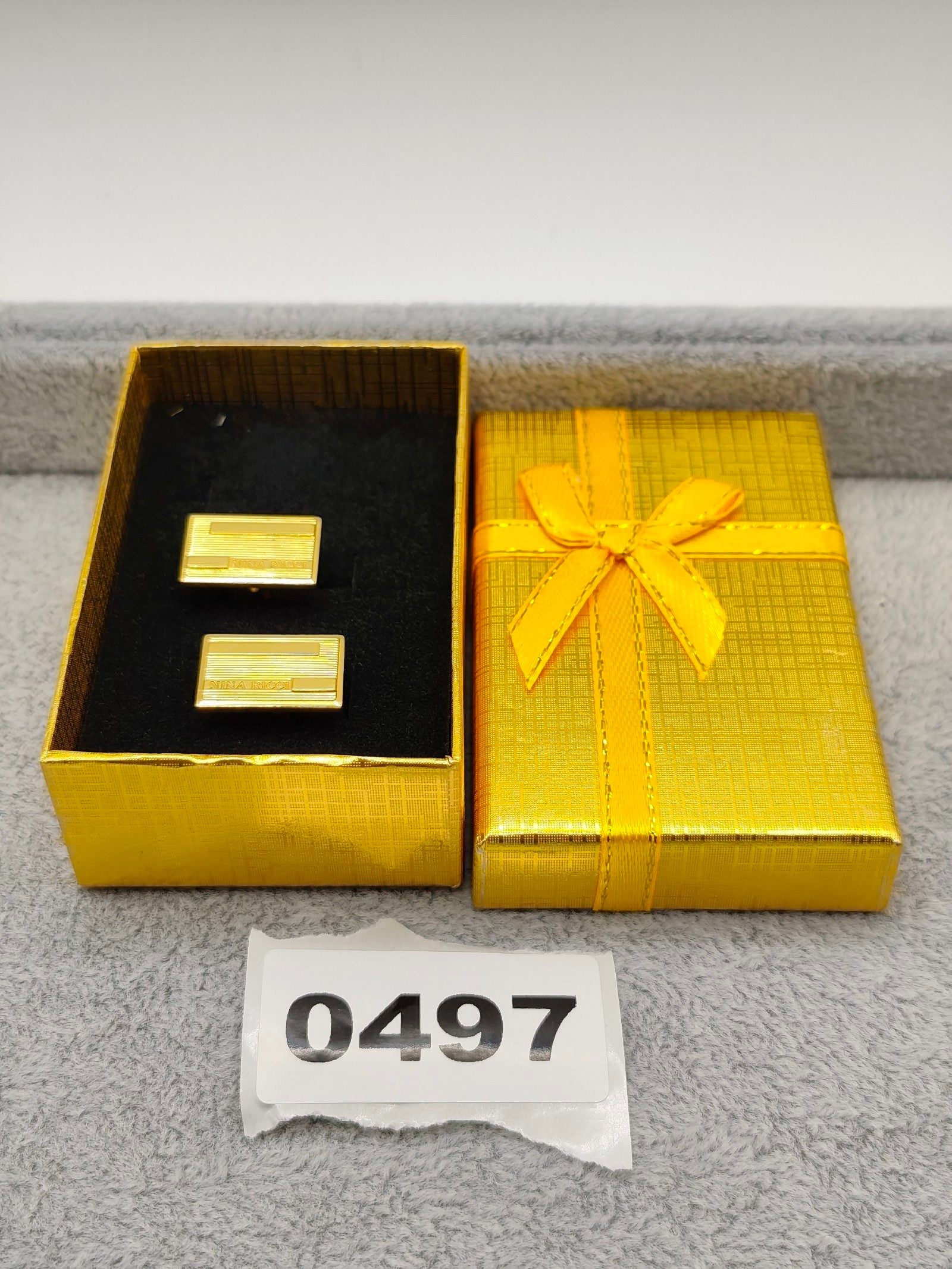 Nina Ricci Gold Tone Rectangular Cufflinks Men's Other