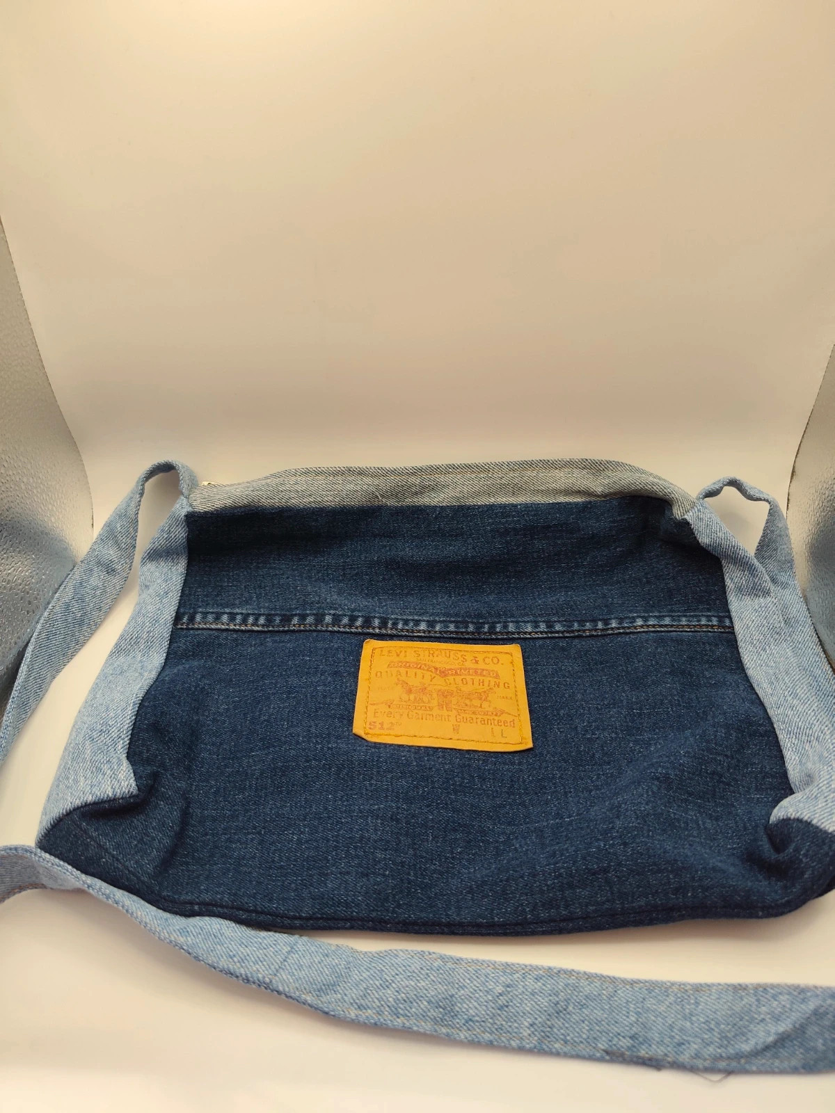 Levi's one of kind handbag made from recycled levis jeans