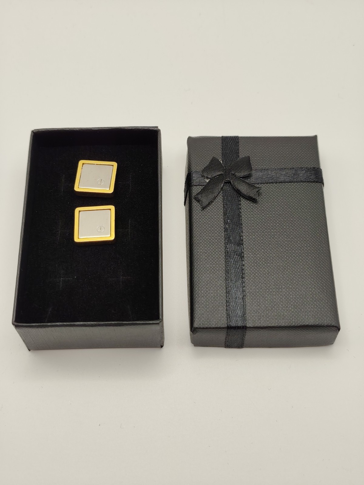 Dunhill Vintage Square Two Tone Cufflinks In Great Condition