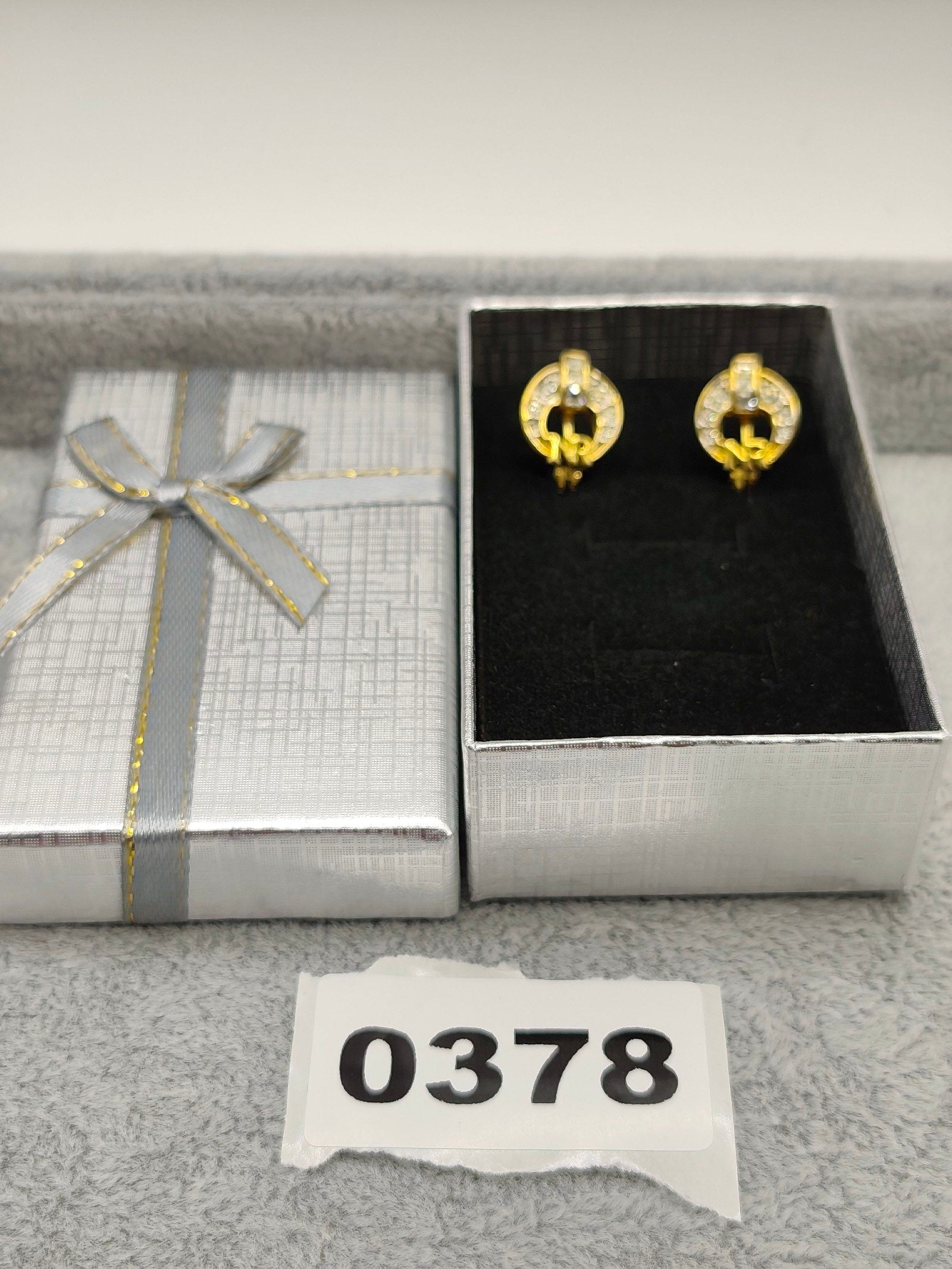 Nina Ricci NR Gold Tone Crystal Clip-On Earrings Women