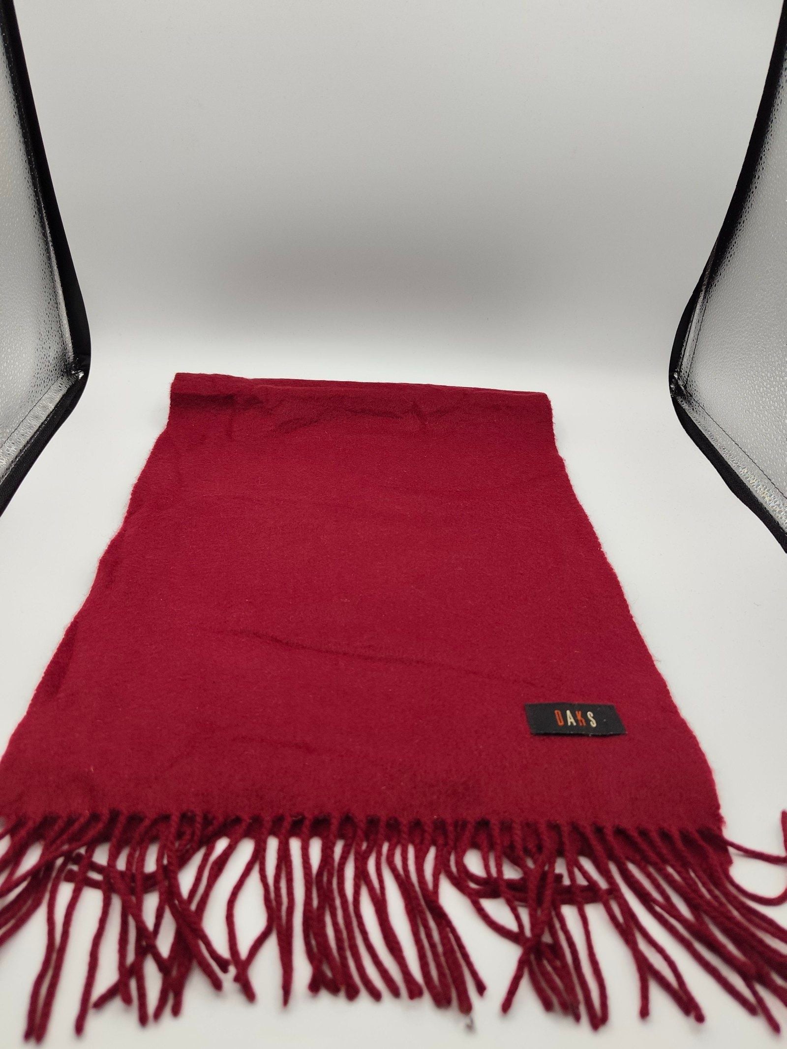 DAKS Red Wool Scarf Unisex