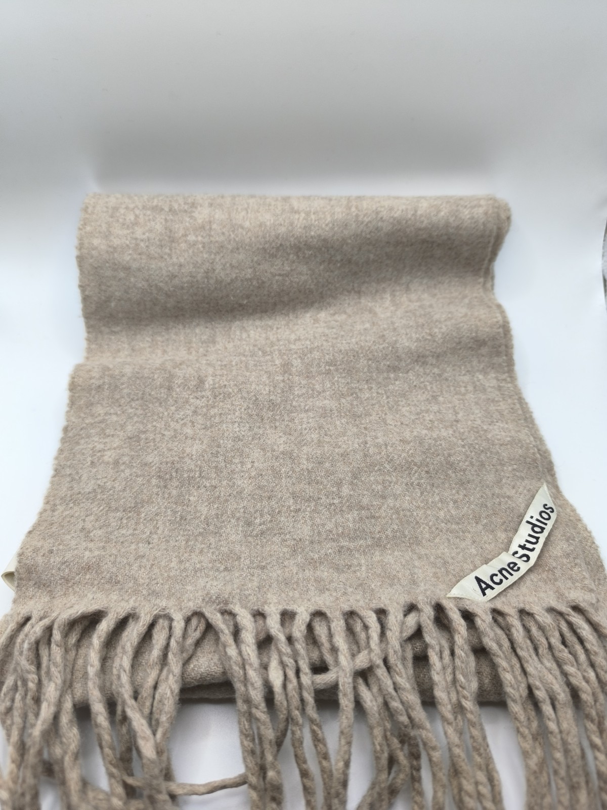 Acne Studios Long Preloved Scarf Lovely Oatmeal Colour