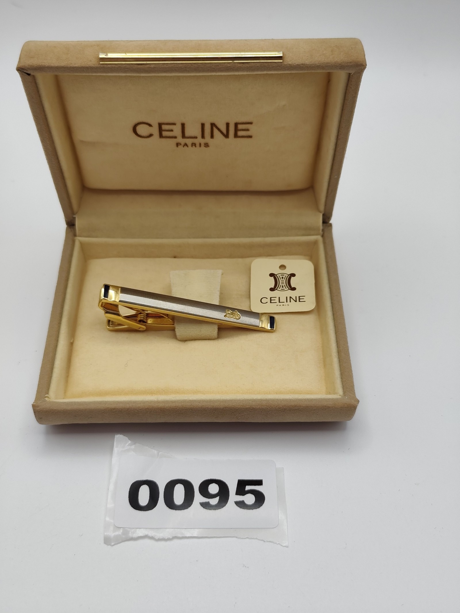 Celine Gold & Silver Tone Men's Tie Clip Bar Other