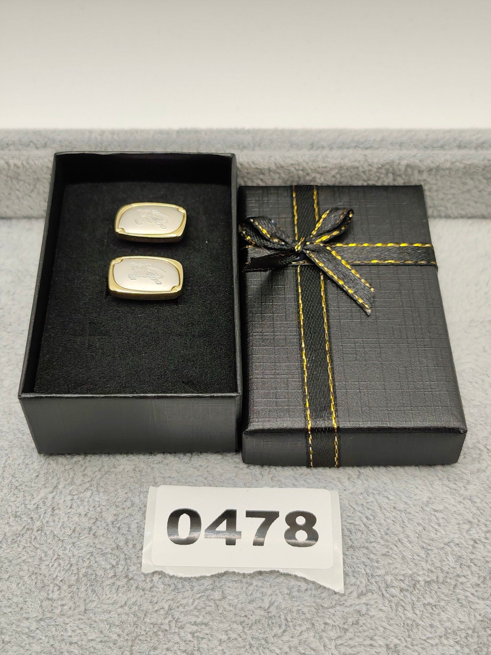 Burberry Men Gold & Silver Tone Horse Logo Cufflinks Other