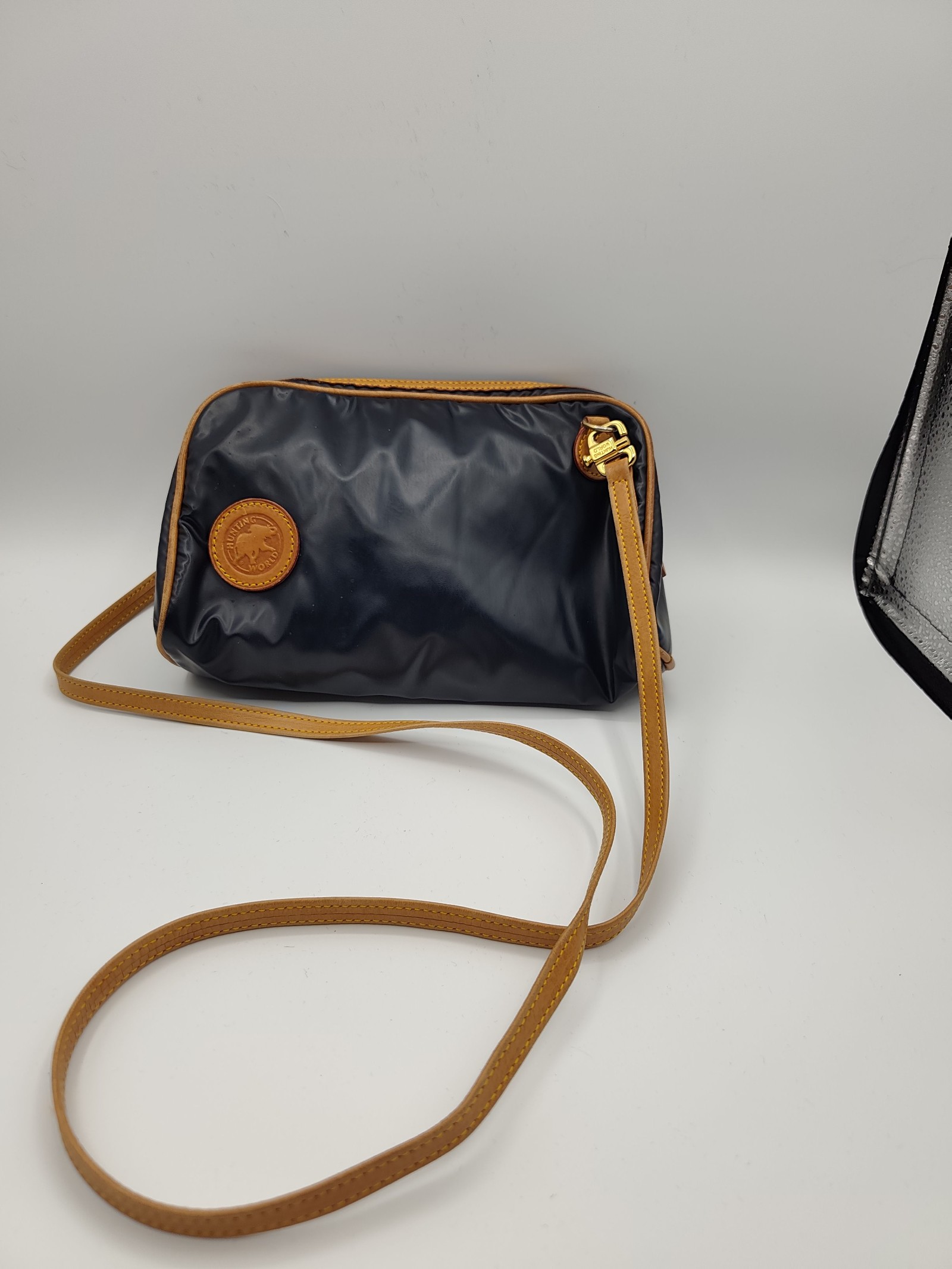 Hunting World Navy & Tan Crossbody Shoulder Bag Other