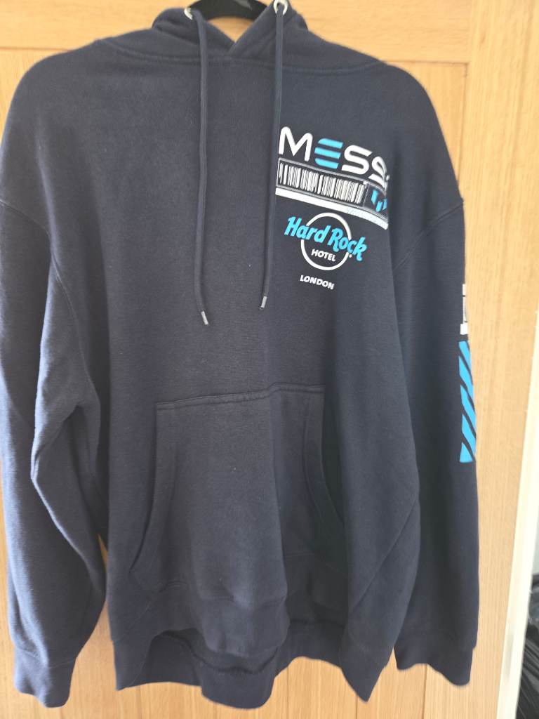 Rare, Collectable Hard Rock Cafe 'Lionel Messi' Live Hoodie Uk Large