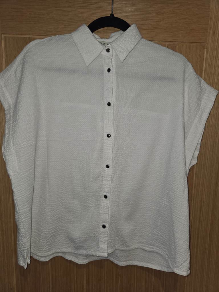 Gorgeous ladies Vintage century short sleeve summer top uk xs rrp £59