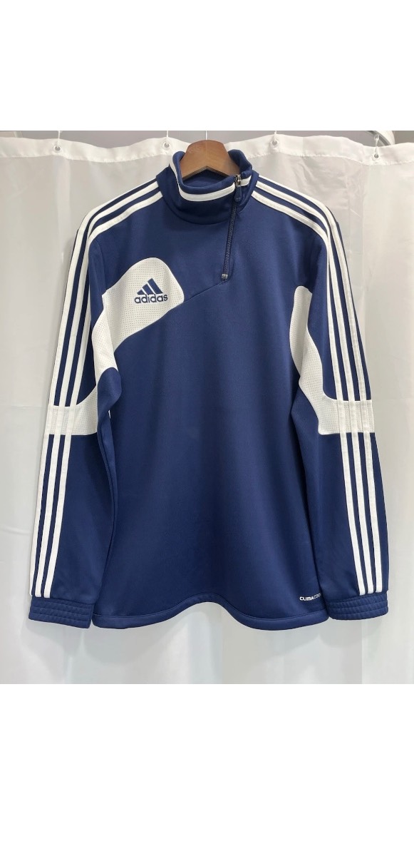 Adidas Condivo 12 Training Top Mens Medium M Navy Blue White 1/4 Zip Jumper VGC